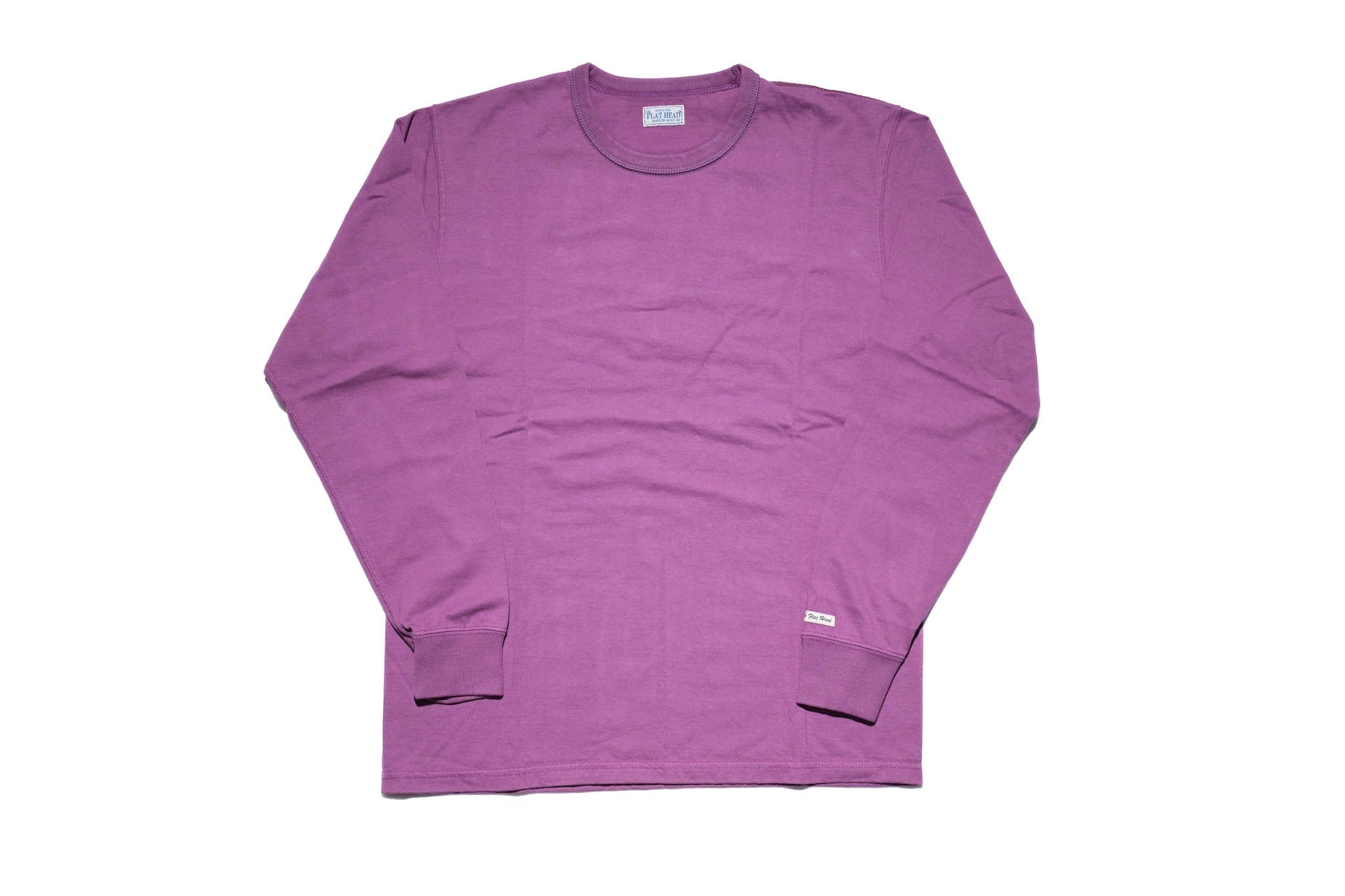 The Flat Head 9oz Loopwheel L/S Plain Tee (Purple)