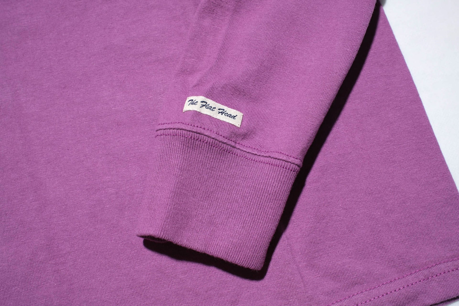 The Flat Head 9oz Loopwheel L/S Plain Tee (Purple)