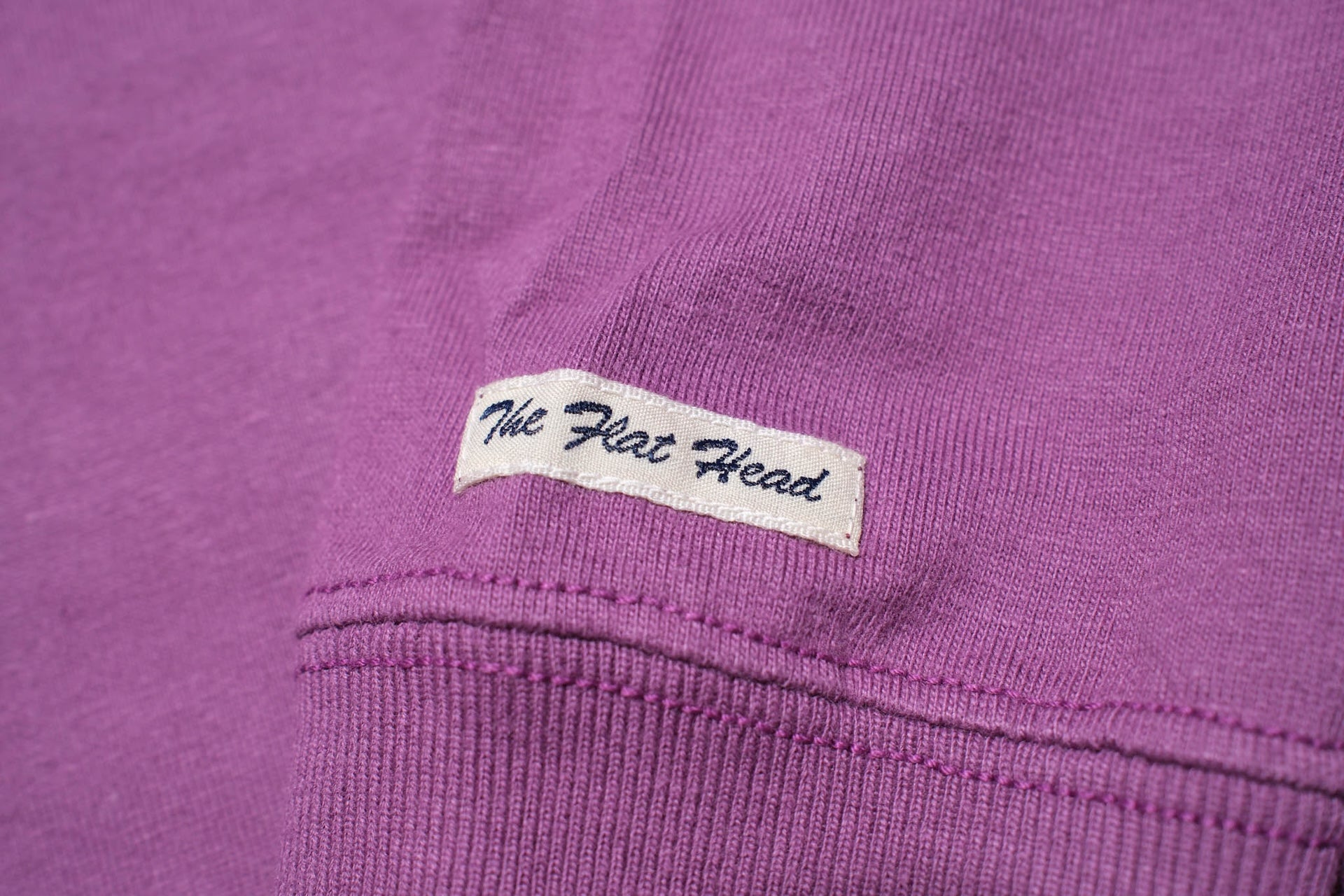 The Flat Head 9oz Loopwheel L/S Plain Tee (Purple)