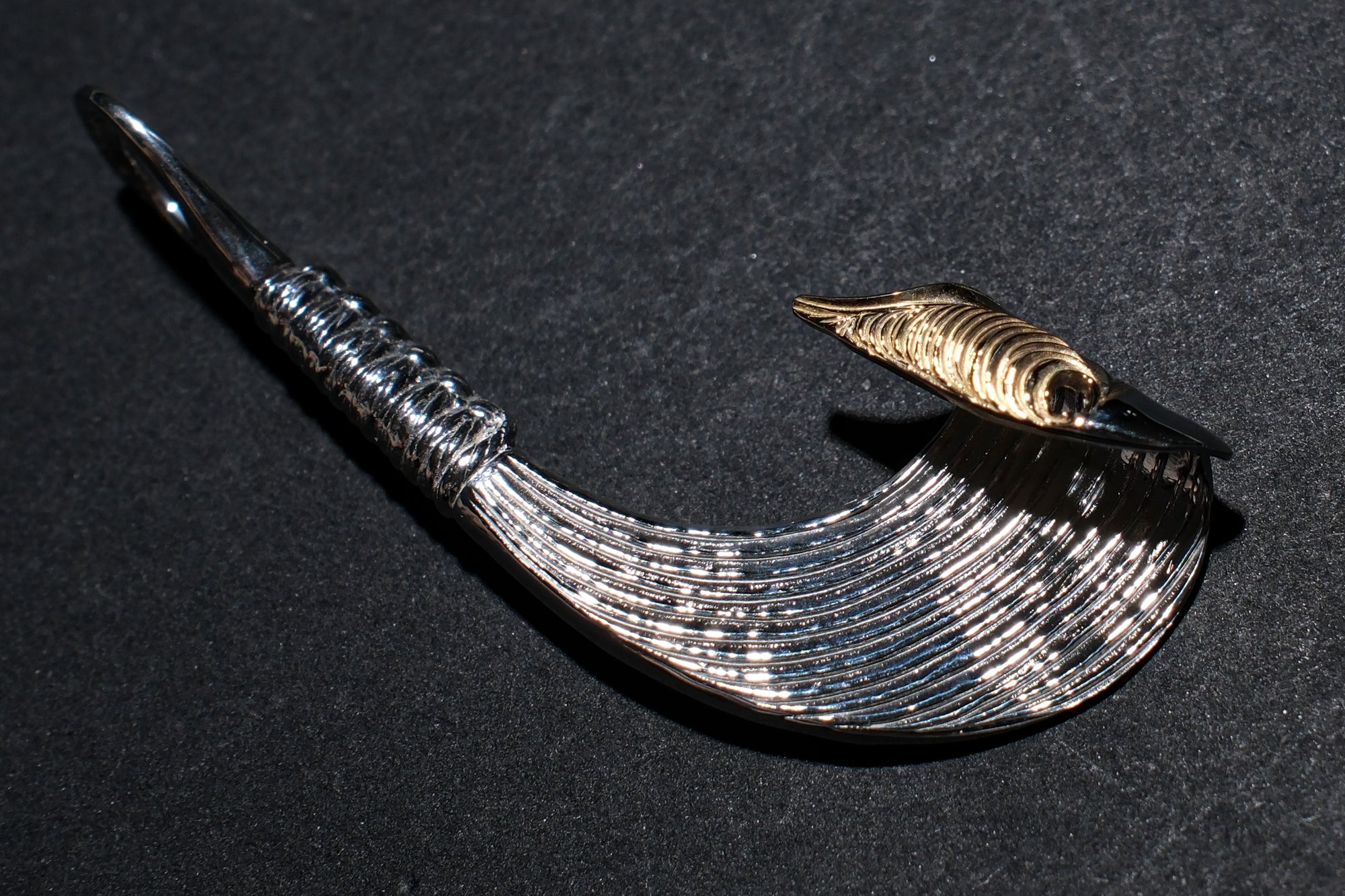 The One OCEAN "Catch The Waves" Pendant with 18K Gold Tip (Large)