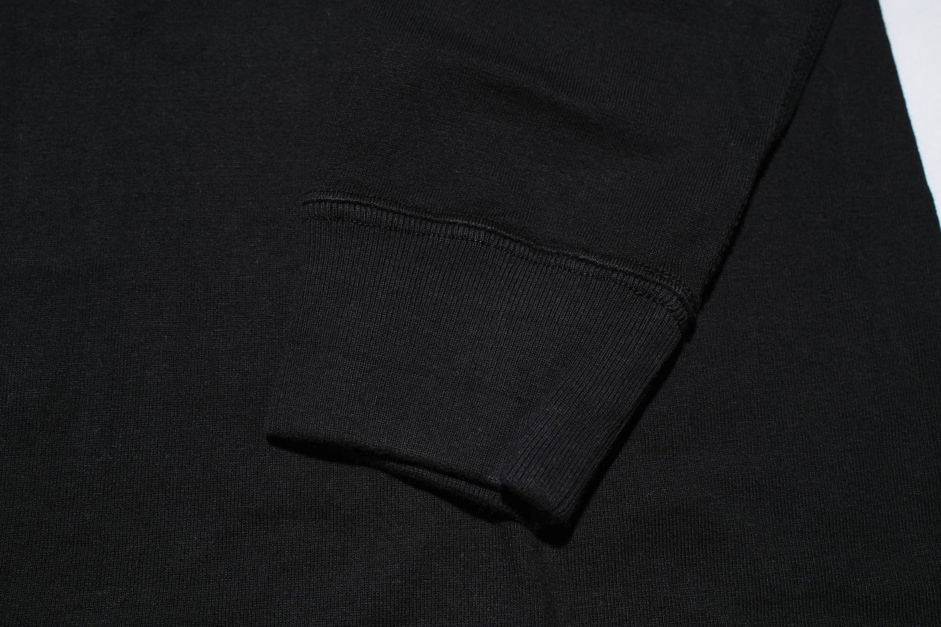 The Flat Head 9oz Loopwheeled L/S Henley Tee (Black)