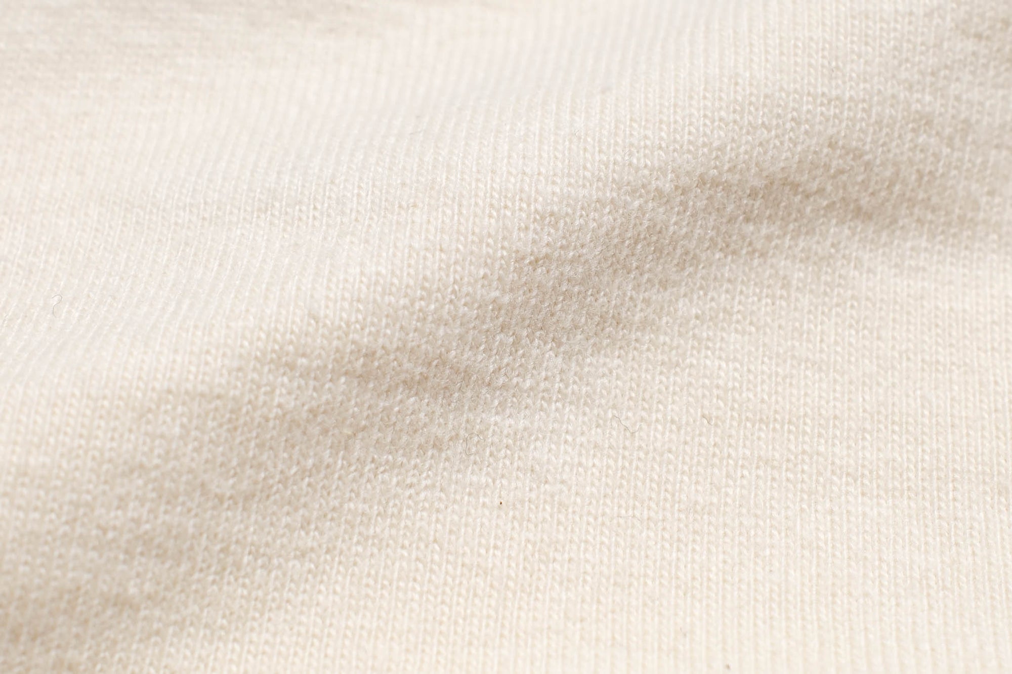 The Flat Head 9oz Loopwheeled L/S Henley Tee (Cream)