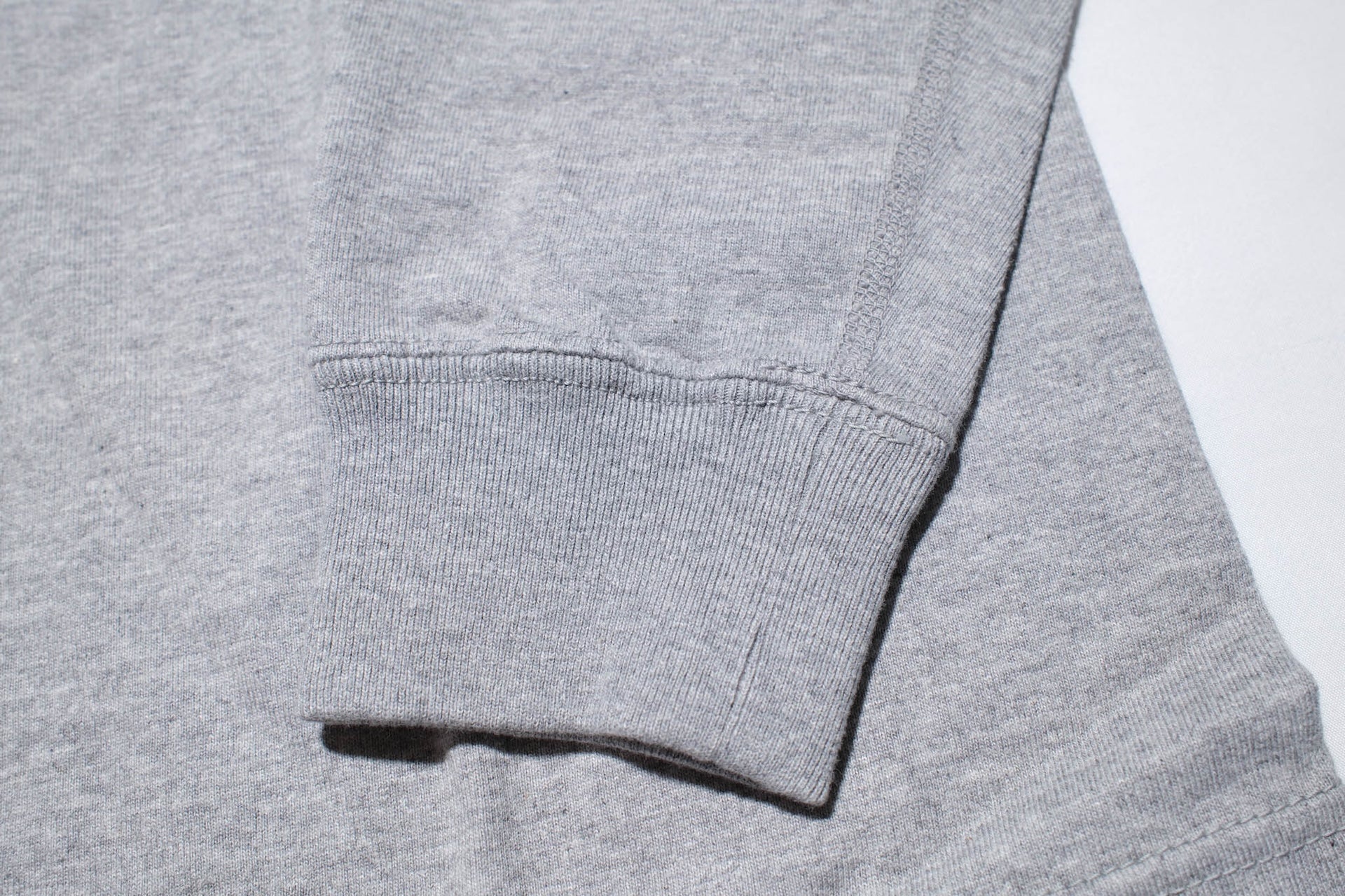 The Flat Head 9oz Loopwheeled L/S Henley Tee (Heather Grey)