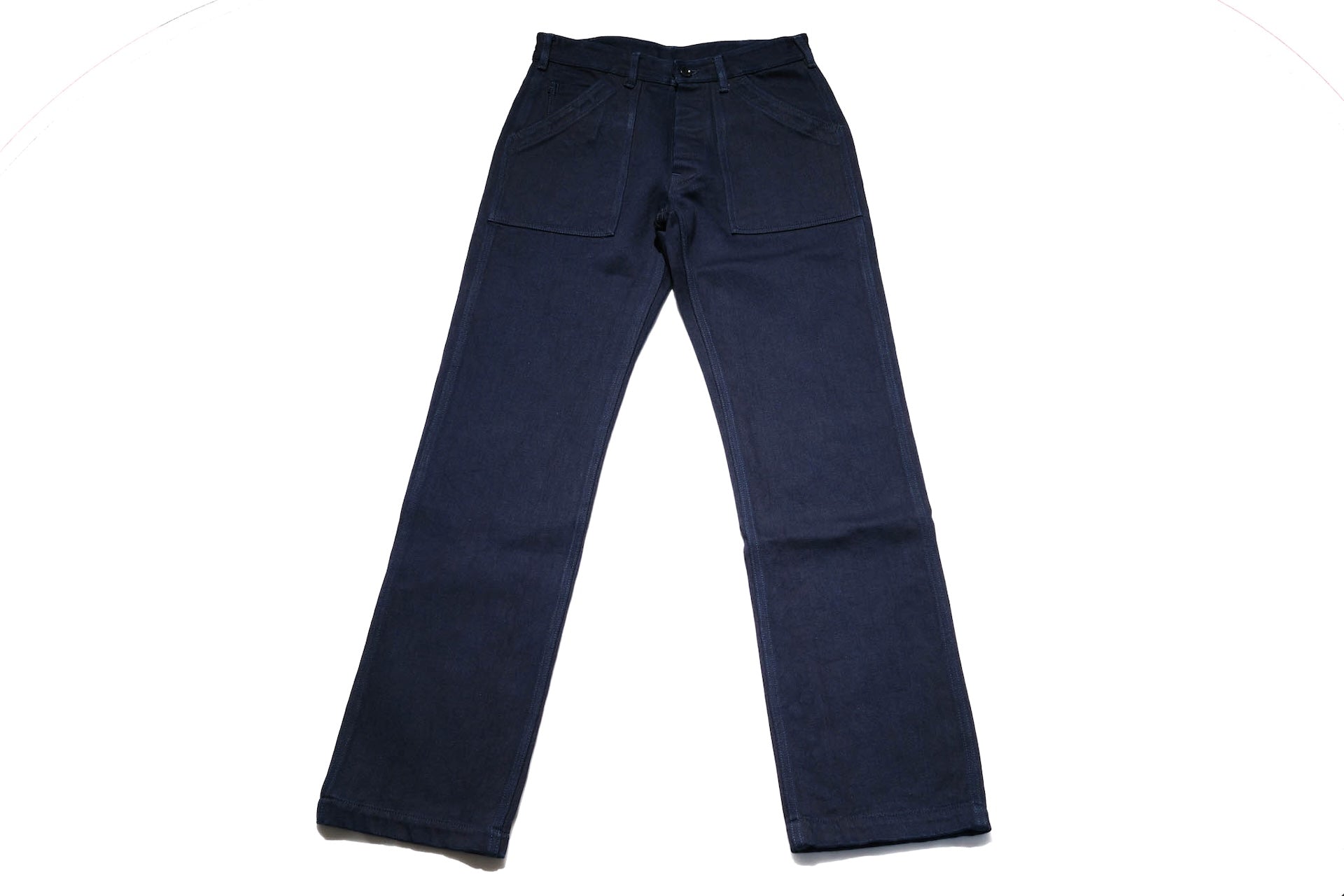 UES 14oz Indigo Dyed Ultra-Heavyweight Back Satin Baker Pants (Classic Straight fit)