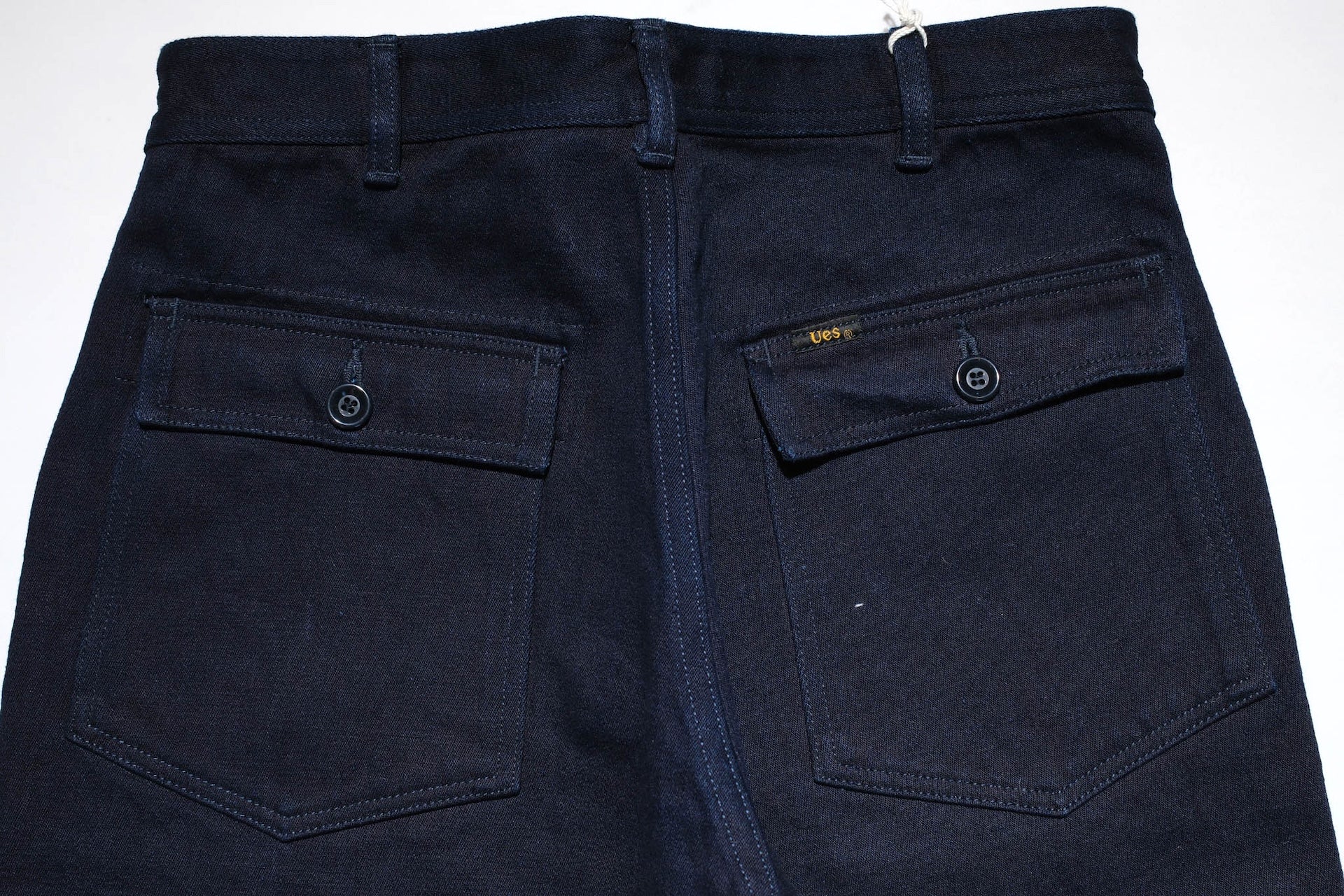 UES 14oz Indigo Dyed Ultra-Heavyweight Back Satin Baker Pants (Classic Straight fit)