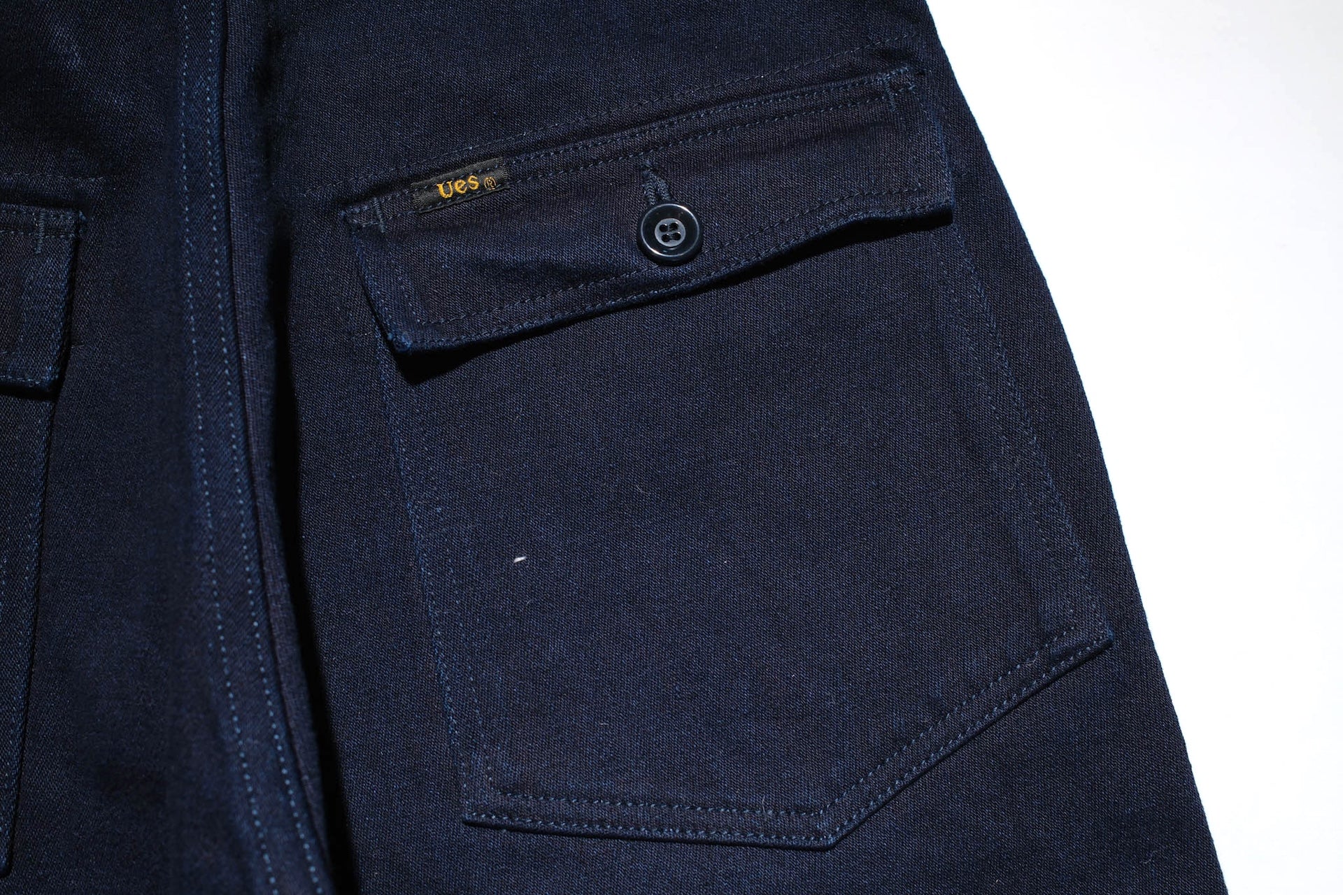 UES 14oz Indigo Dyed Ultra-Heavyweight Back Satin Baker Pants (Classic Straight fit)