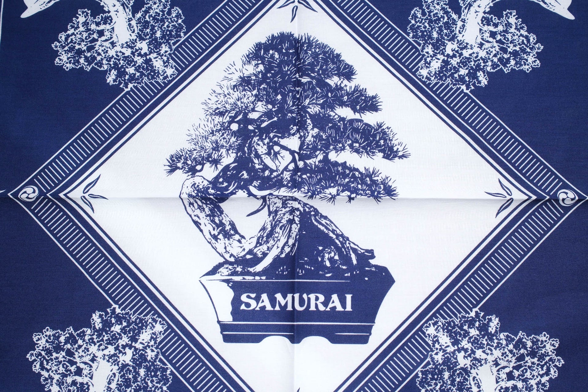 Samurai "Bonsai" Cotton Bandana (Navy)