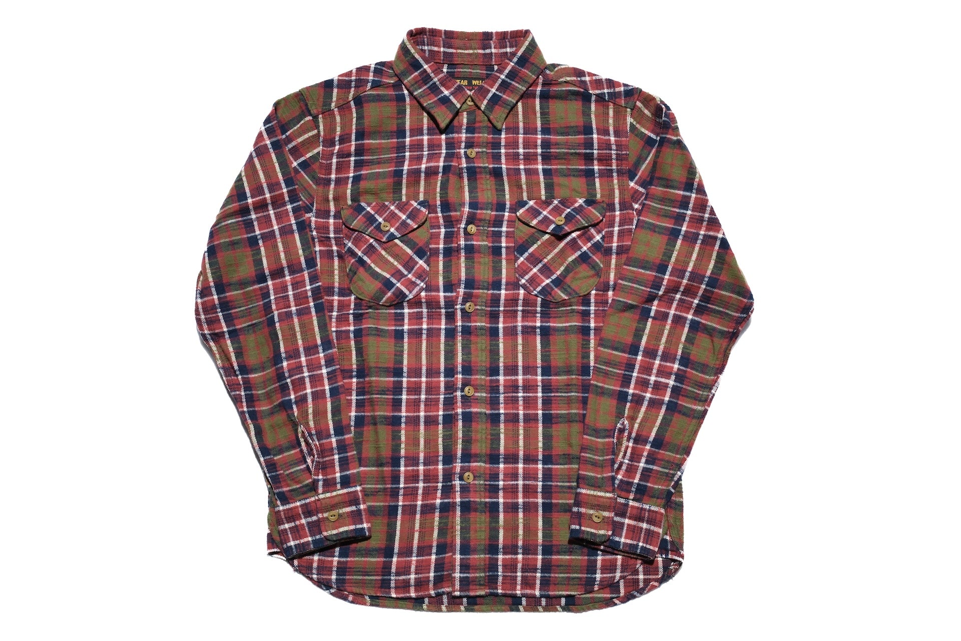 UES 8.8oz Slubby Selvage Flannel Workshirt (Rhubarb Red)