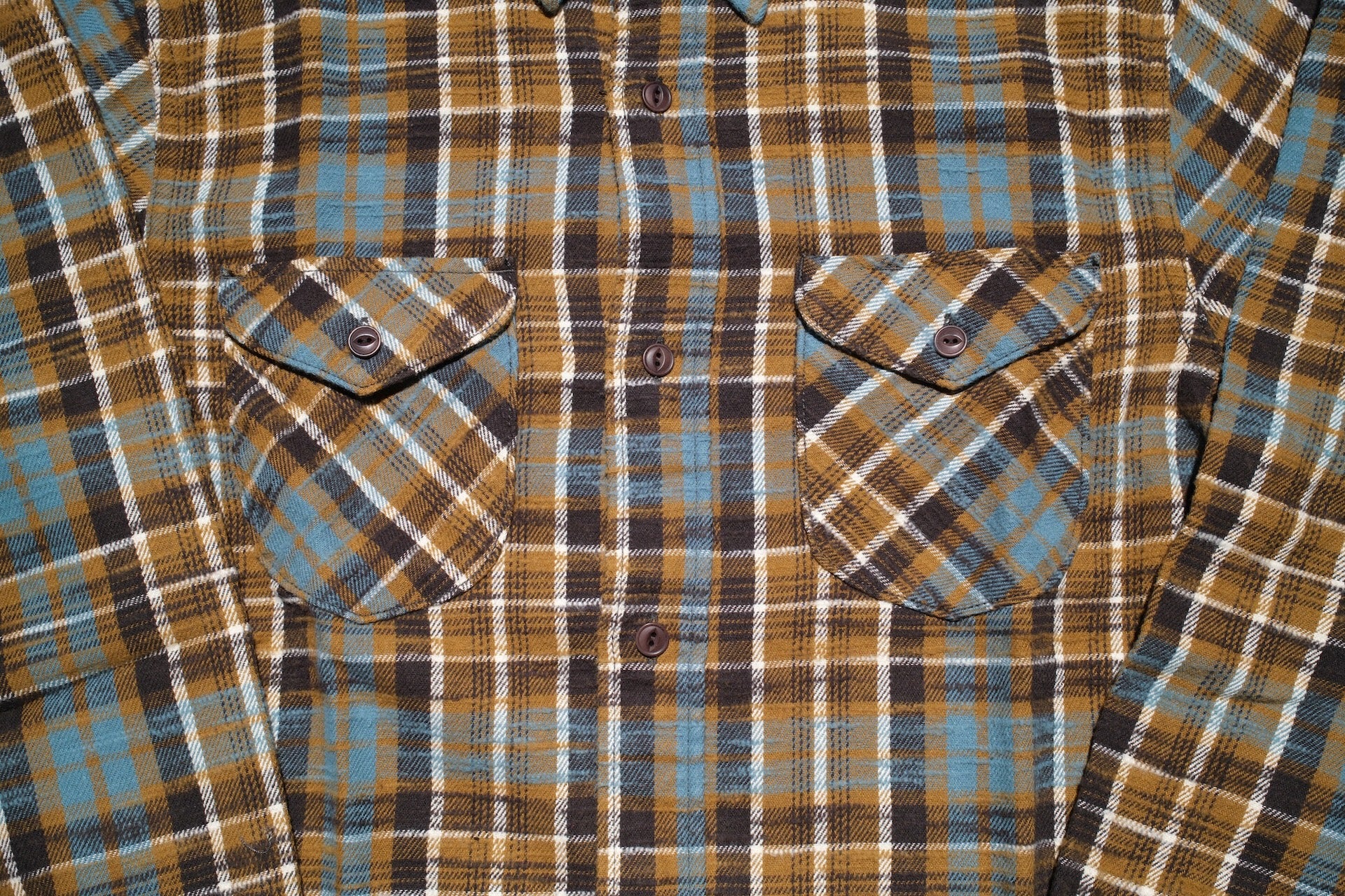 UES 8.8oz Slubby Selvage Flannel Workshirt (Mustard Yellow)