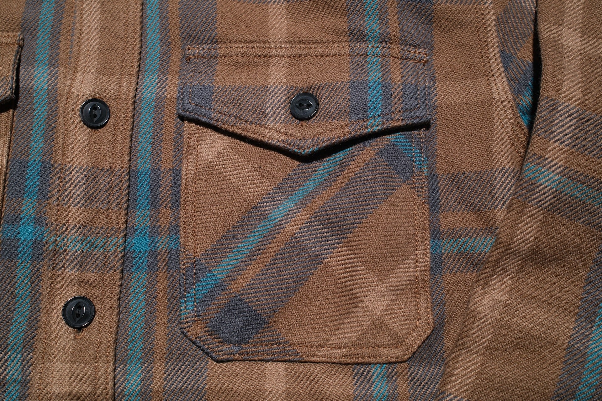 UES 15.5oz Ultra-Heavyweight Flannel Utility Workshirt (Earthen Brown)