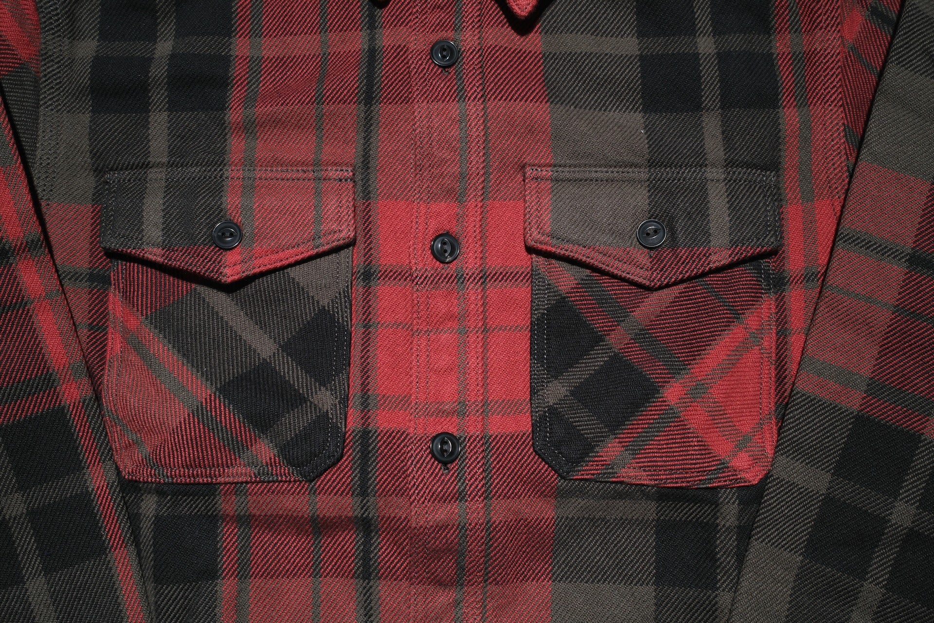 UES 15.5oz Ultra-Heavyweight Flannel Utility Workshirt (Deep Red)