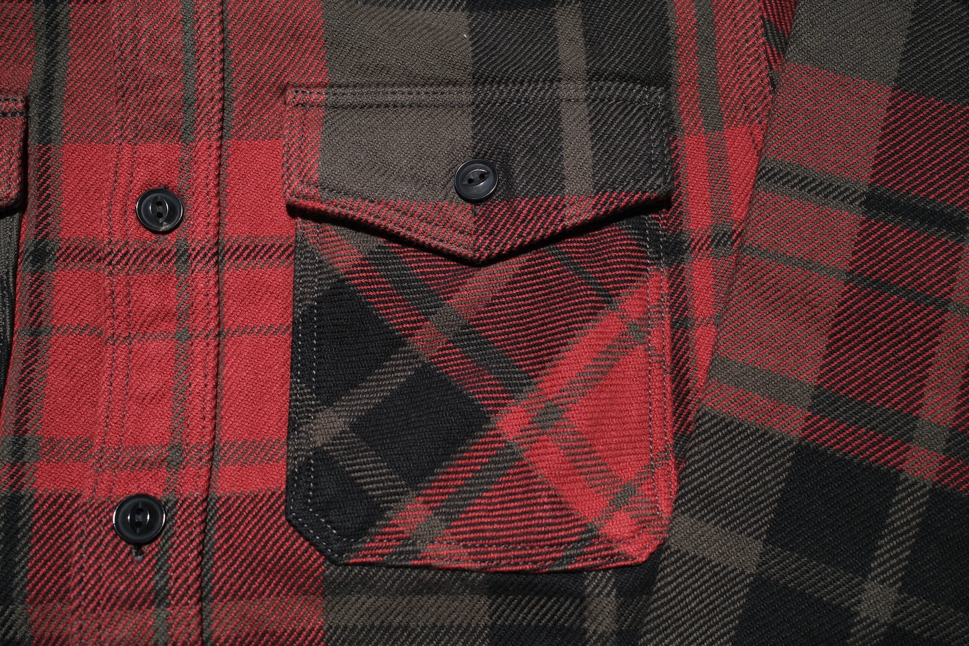 UES 15.5oz Ultra-Heavyweight Flannel Utility Workshirt (Deep Red)