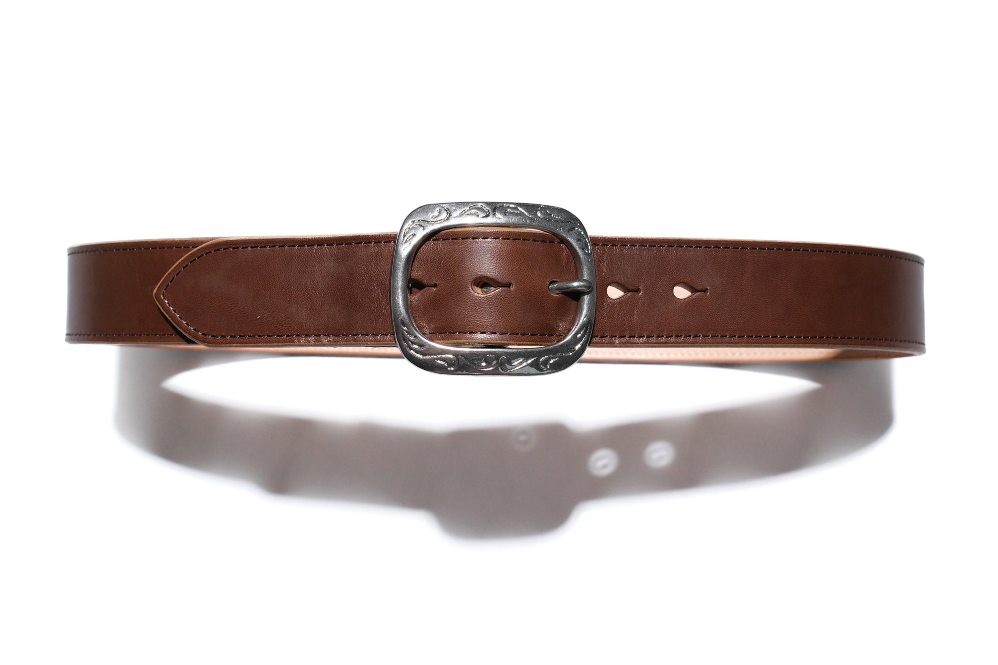 Unique Garment Horsebutt 'Western Ryder' Belt (Brown Tea-cored)