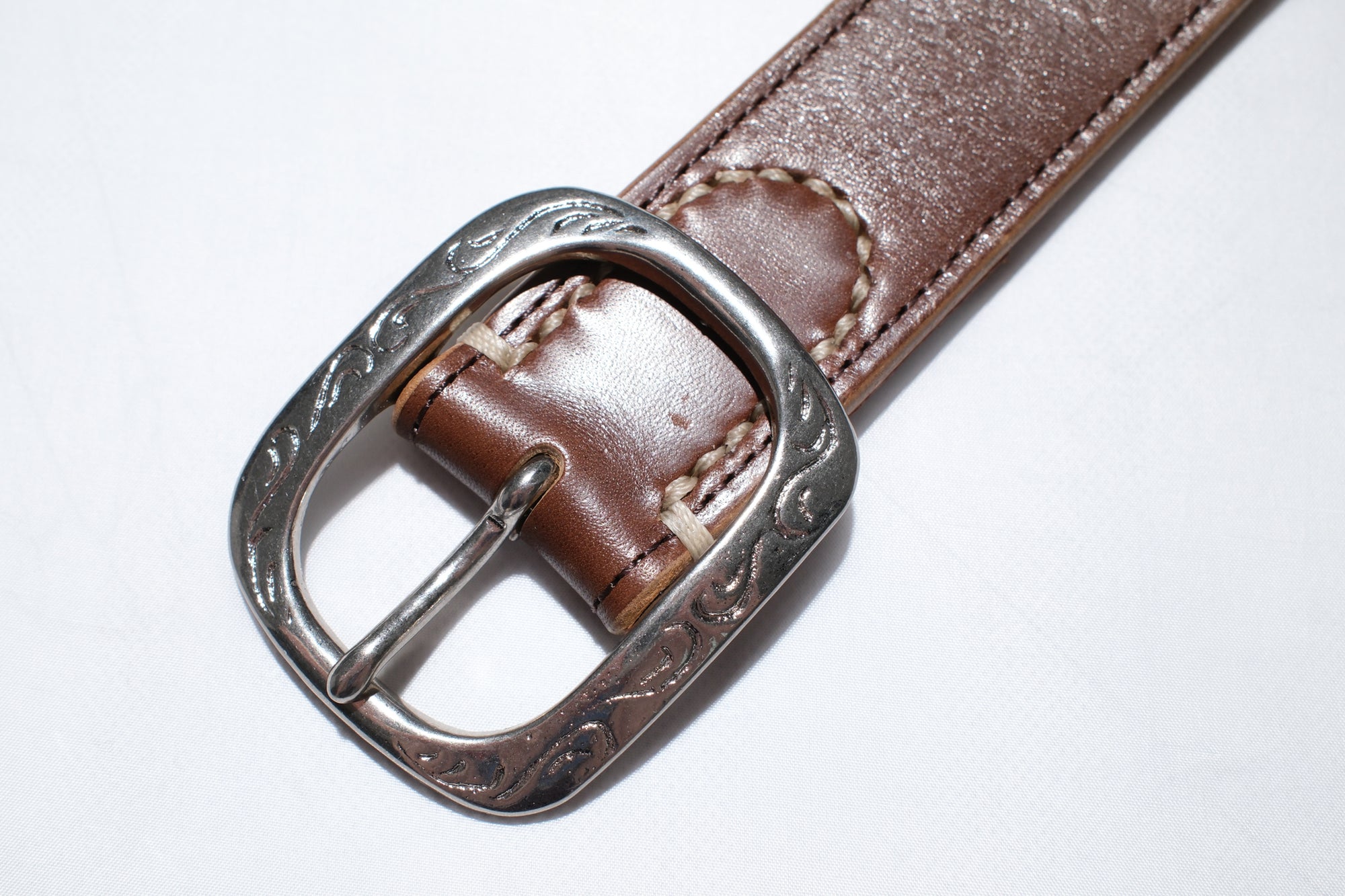 Unique Garment Horsebutt 'Western Ryder' Belt (Brown Tea-cored)