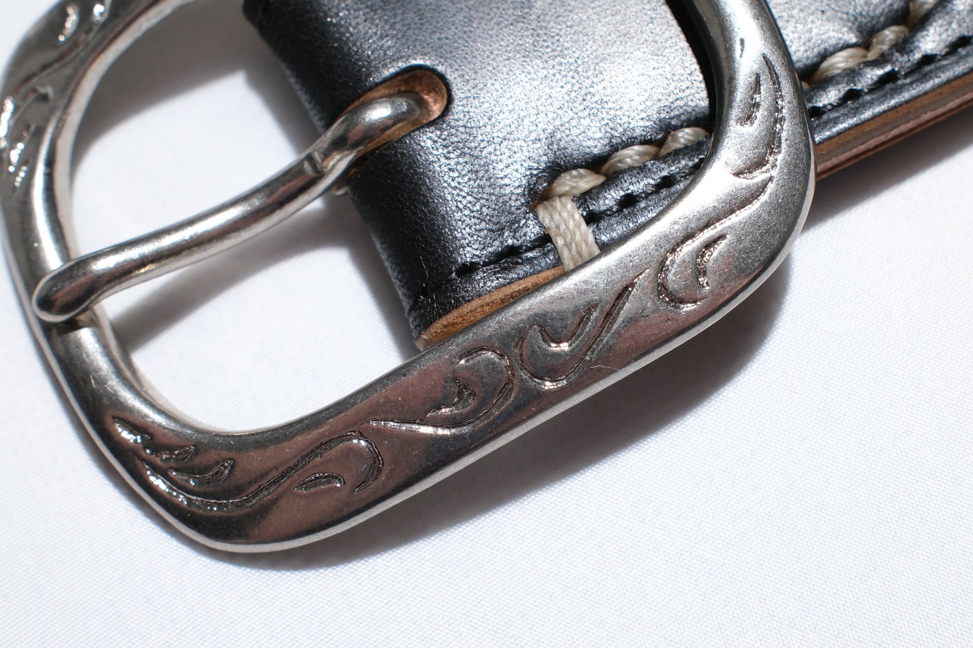 Unique Garment Horsebutt 'Western Ryder' Belt (Black Tea-cored)