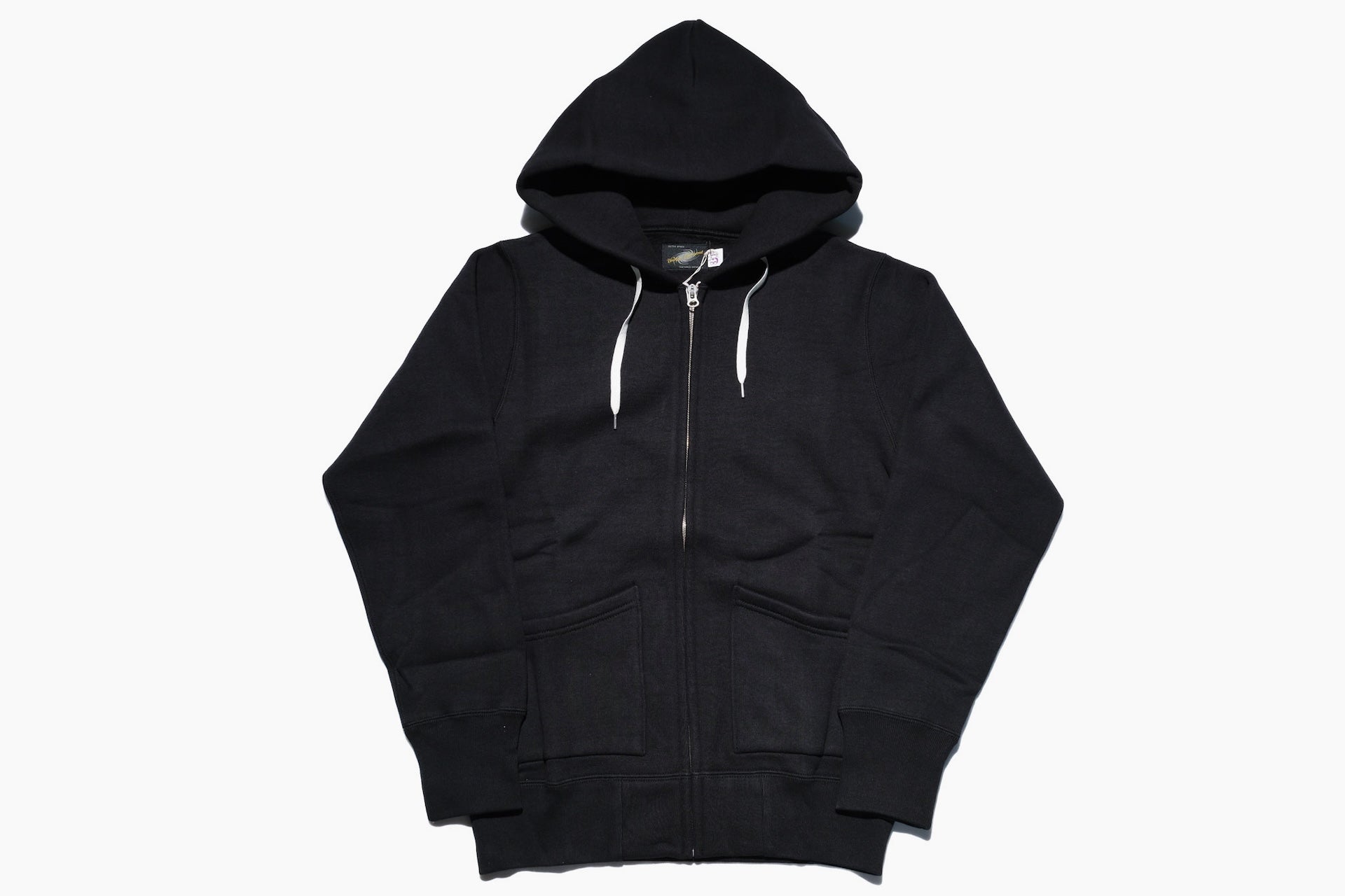 Unique Garment 12oz 'Pioneer' Loopwheeled Hoody (Shadow Black)