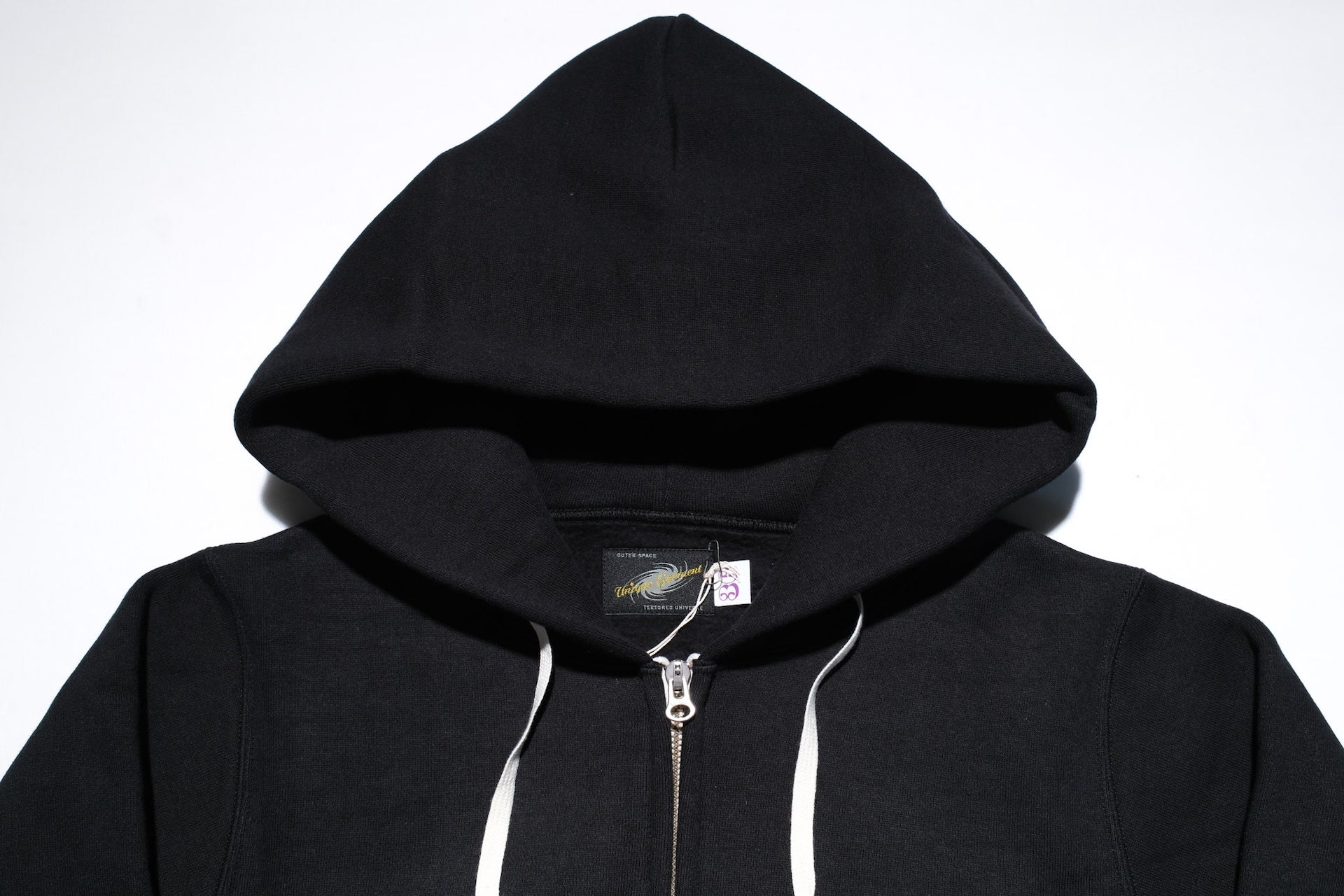 Unique Garment 12oz 'Pioneer' Loopwheeled Hoody (Shadow Black)