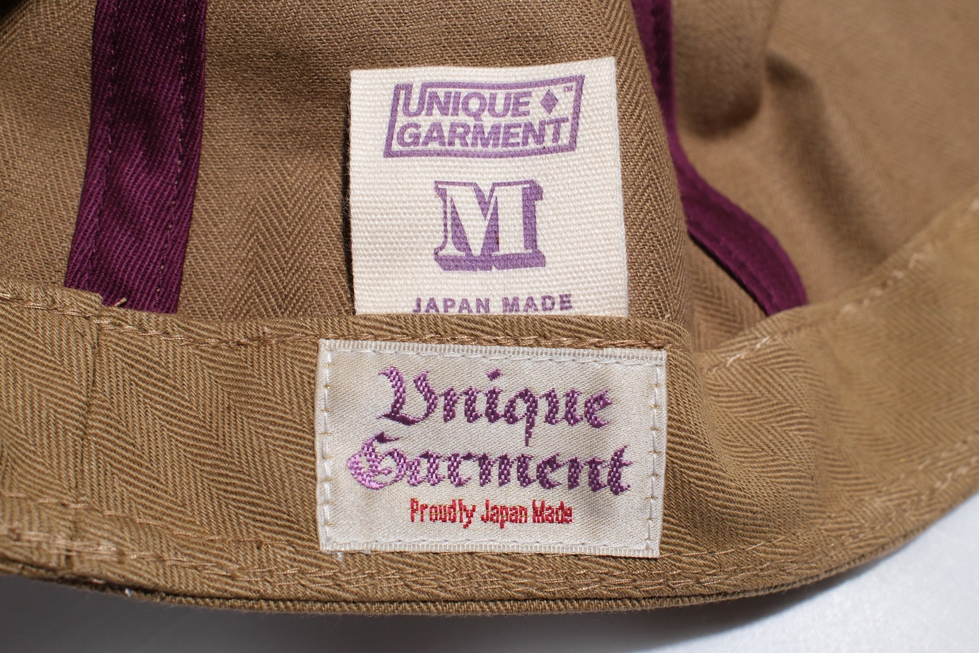 Unique Garment "Wingman" A-3 10oz HBT Cap (Sunset Beige)