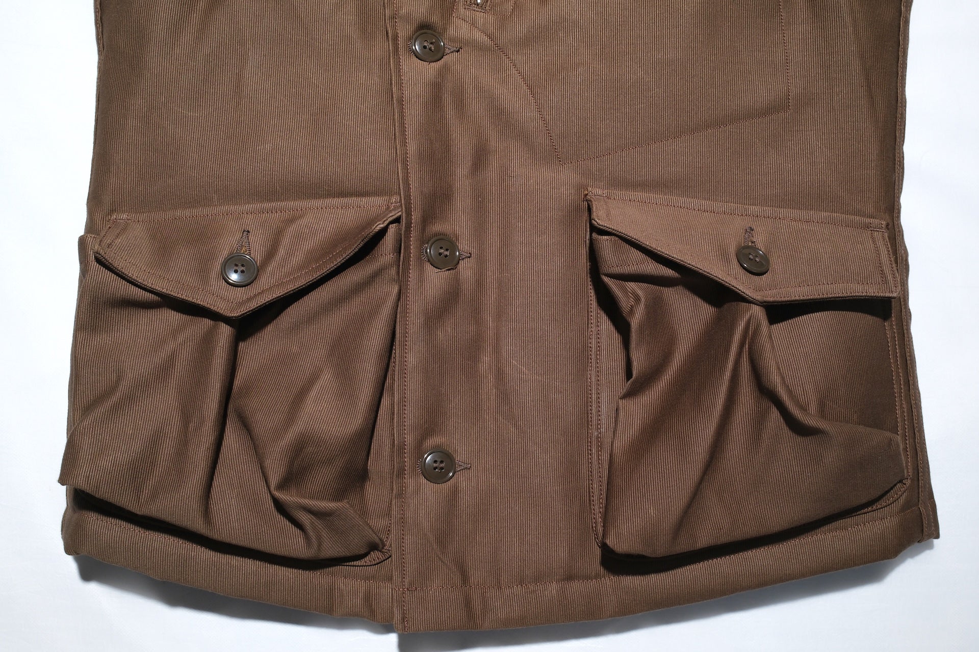 Freewheelers "Winter Aviators' Vest" (Dark Red Beige)