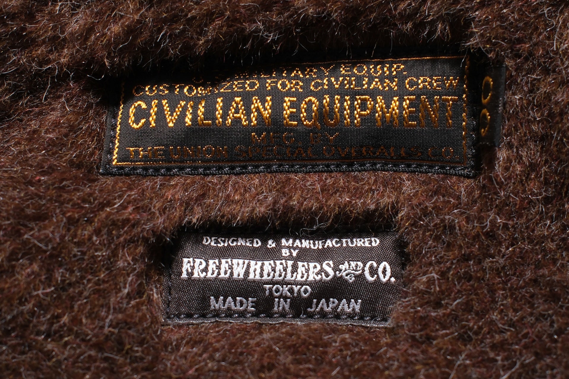 Freewheelers "Winter Aviators' Vest" (Dark Red Beige)