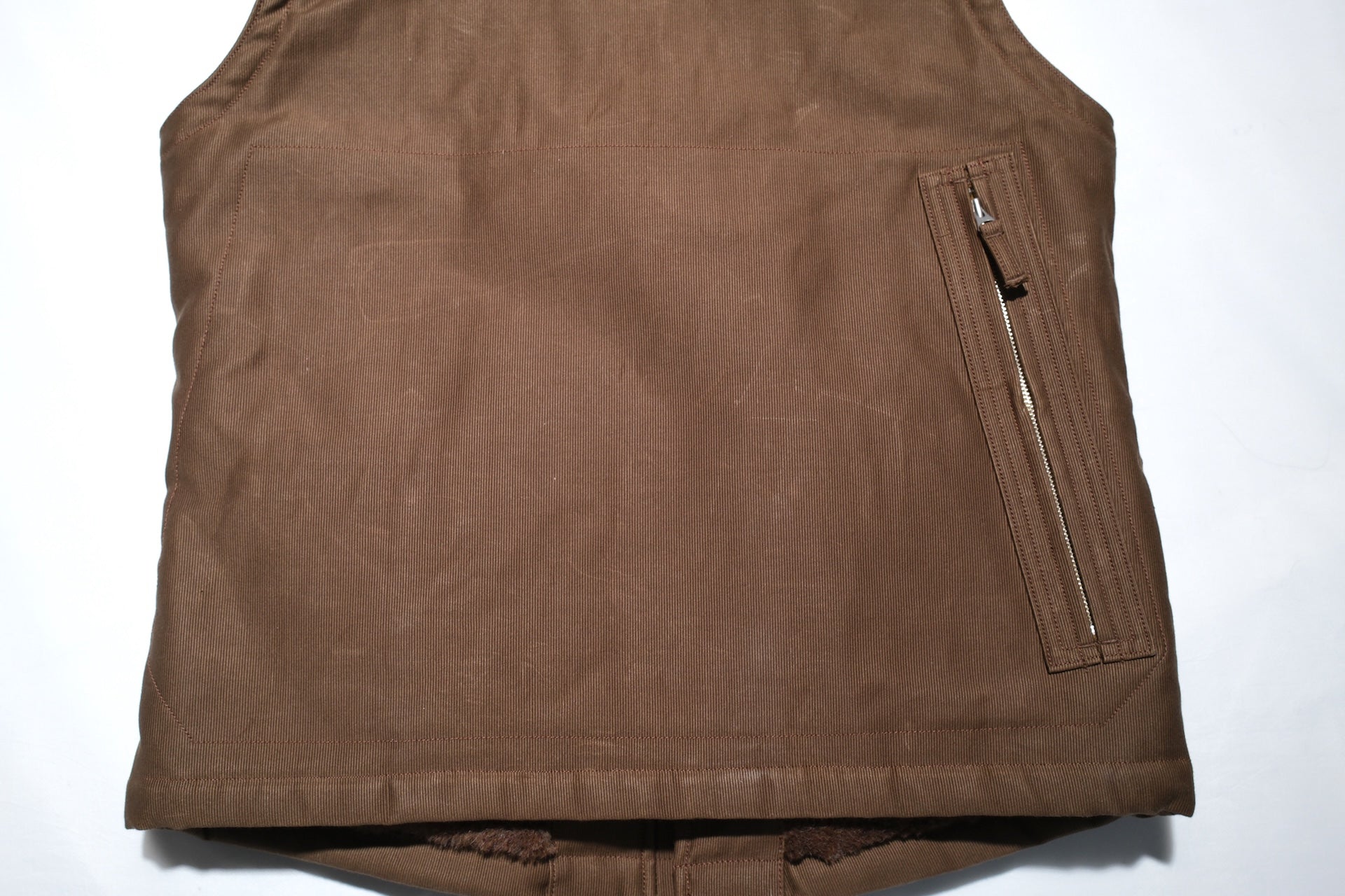 Freewheelers "Winter Aviators' Vest" (Dark Red Beige)