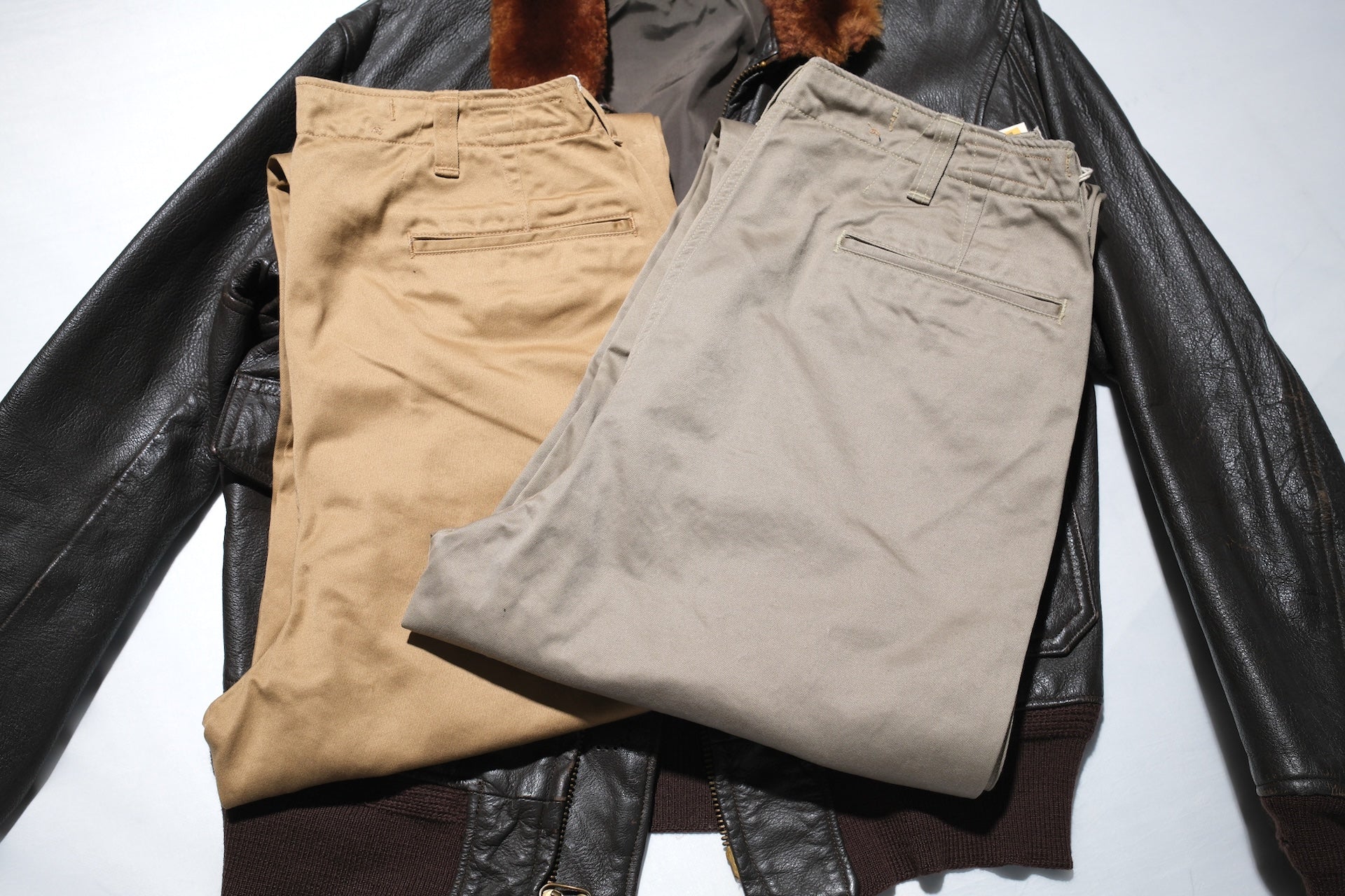 Freewheelers 11oz "M-1950" Civilian Military-Style Chino Trousers (Camel)