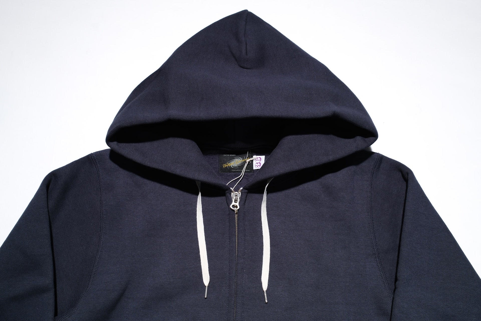 Unique Garment 12oz 'Pioneer' Loopwheeled Hoody (Midnight Navy)