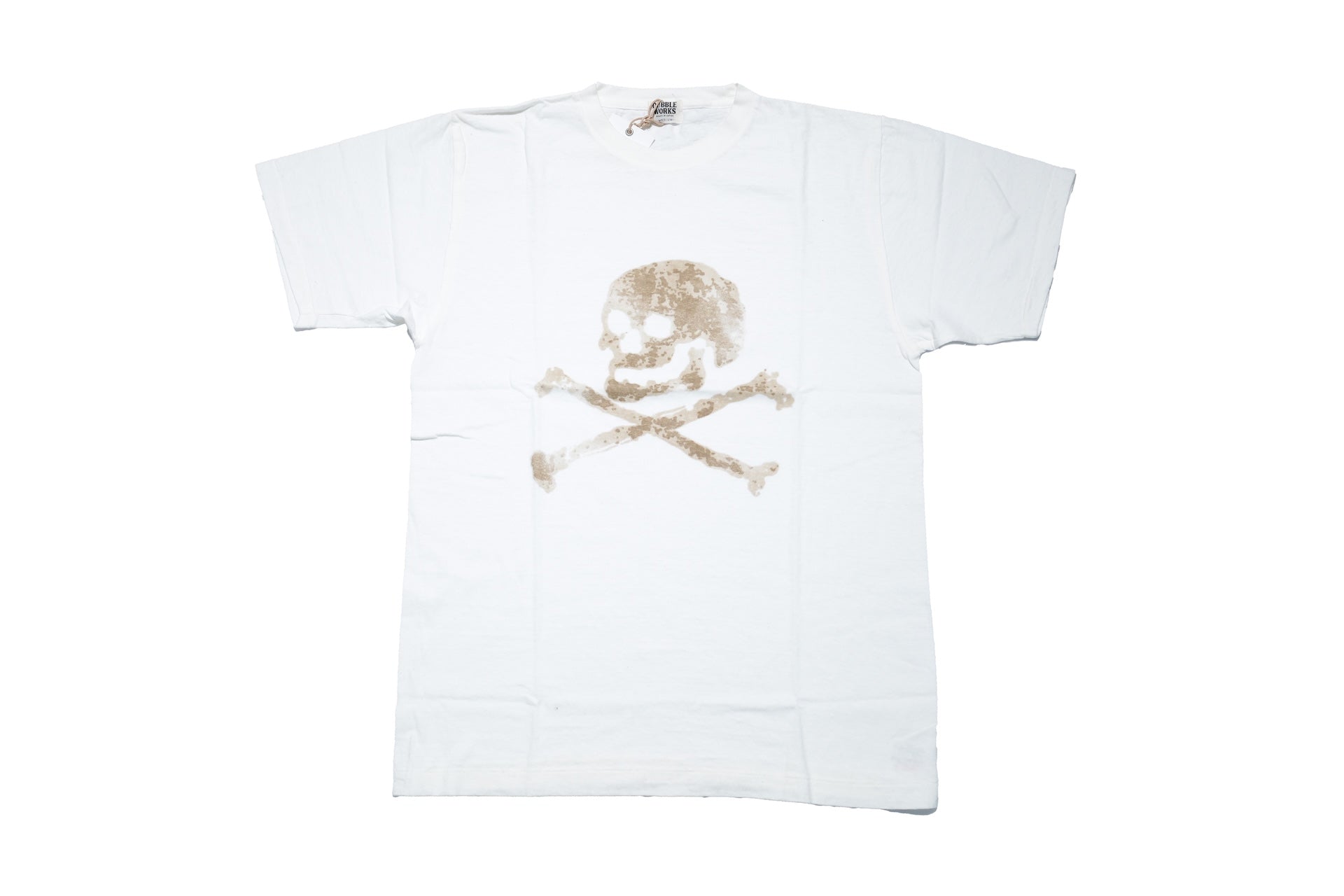 Dubble Works 5.5oz "Skull" Loopwheeled Tee (White)