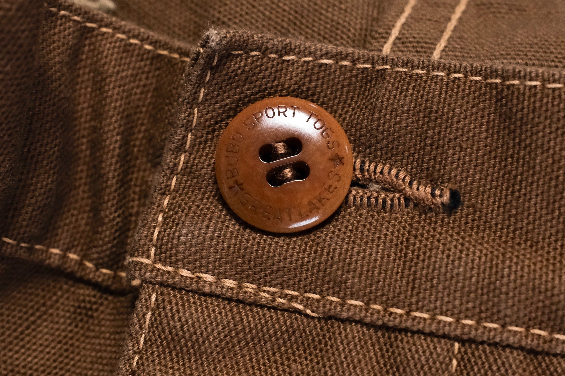 Freewheelers "Faller" Duck Canvas Trousers (Brown)