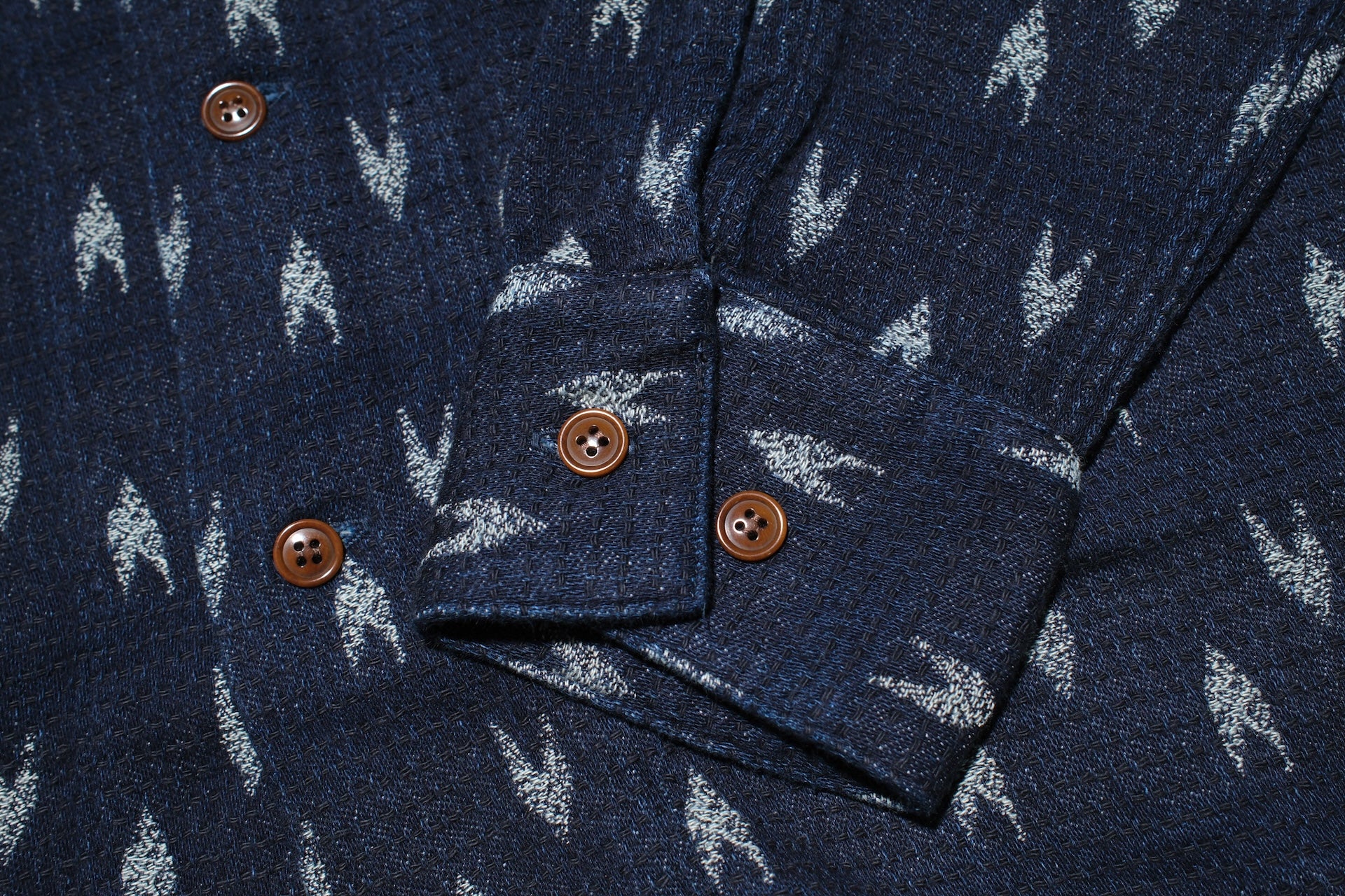 Studio D'Artisan 10oz Indigo Dyed “Yagasuri” Sashiko Workshirt