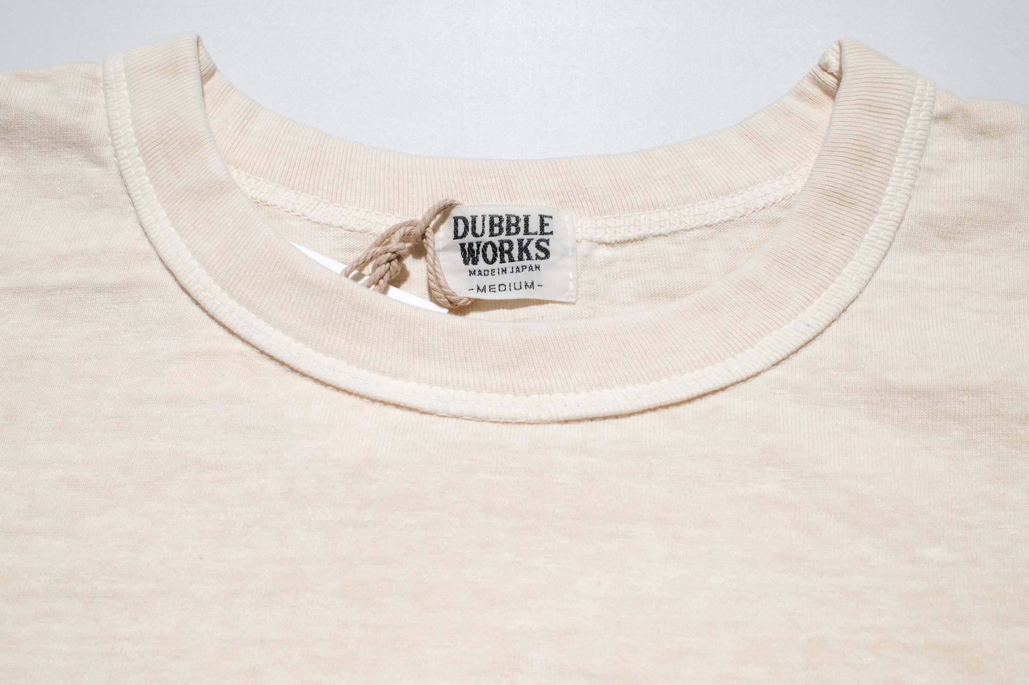 Dubble Works 7.7oz "Fallen Cotton" Loopwheeled Pigment-Dyed L/S Tee (Cream)