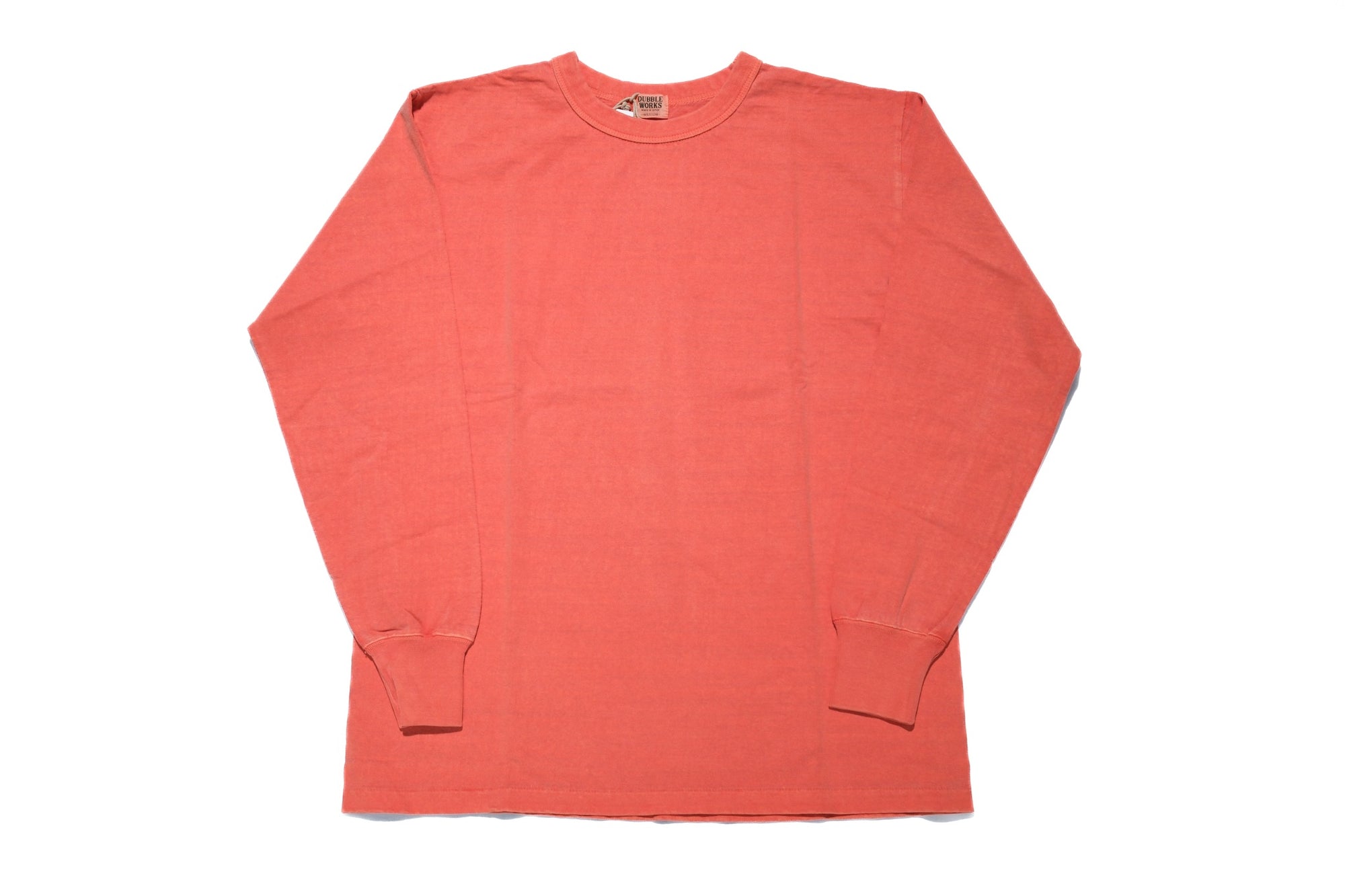 Dubble Works 7.7oz "Fallen Cotton" Loopwheeled Pigment-Dyed L/S Tee (Orange)
