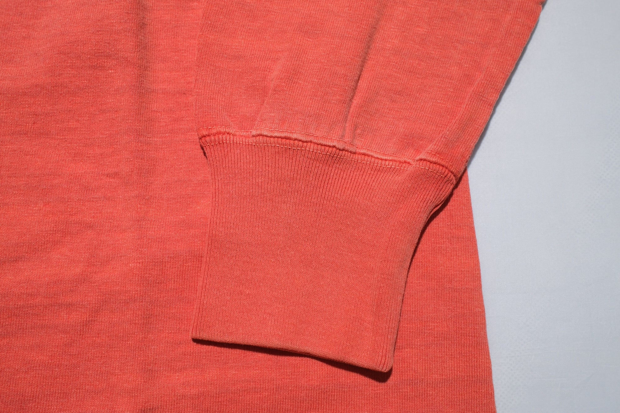Dubble Works 7.7oz "Fallen Cotton" Loopwheeled Pigment-Dyed L/S Tee (Orange)