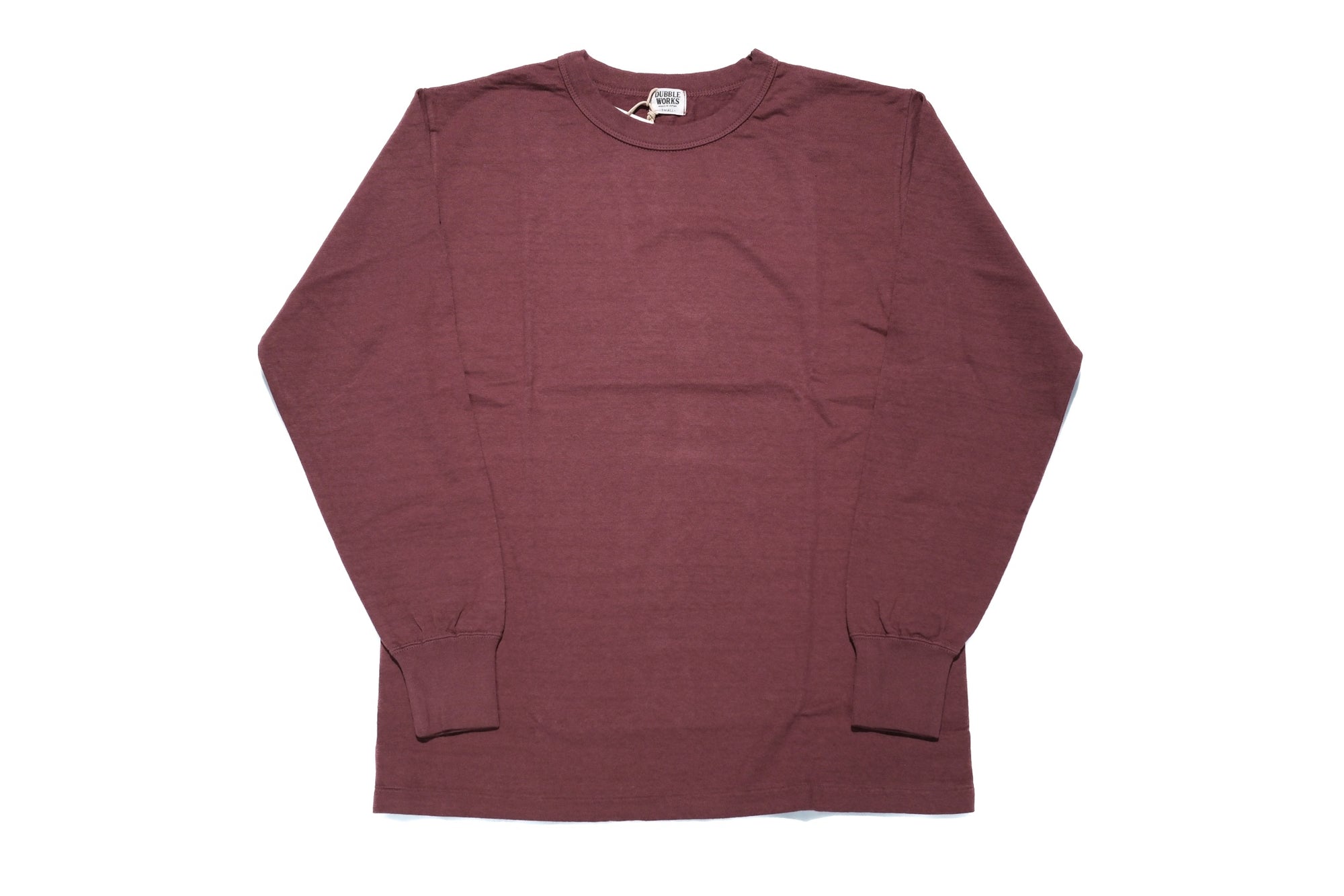 Dubble Works 7.7oz "Fallen Cotton" Loopwheeled Signature L/S Tee (Burgundy)