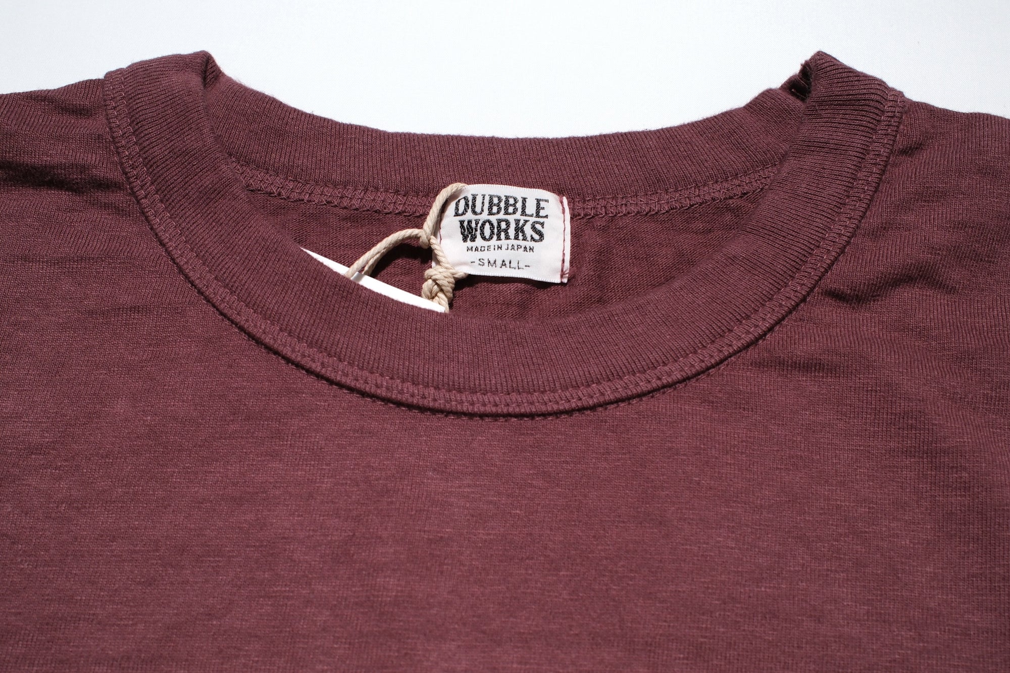 Dubble Works 7.7oz "Fallen Cotton" Loopwheeled Signature L/S Tee (Burgundy)