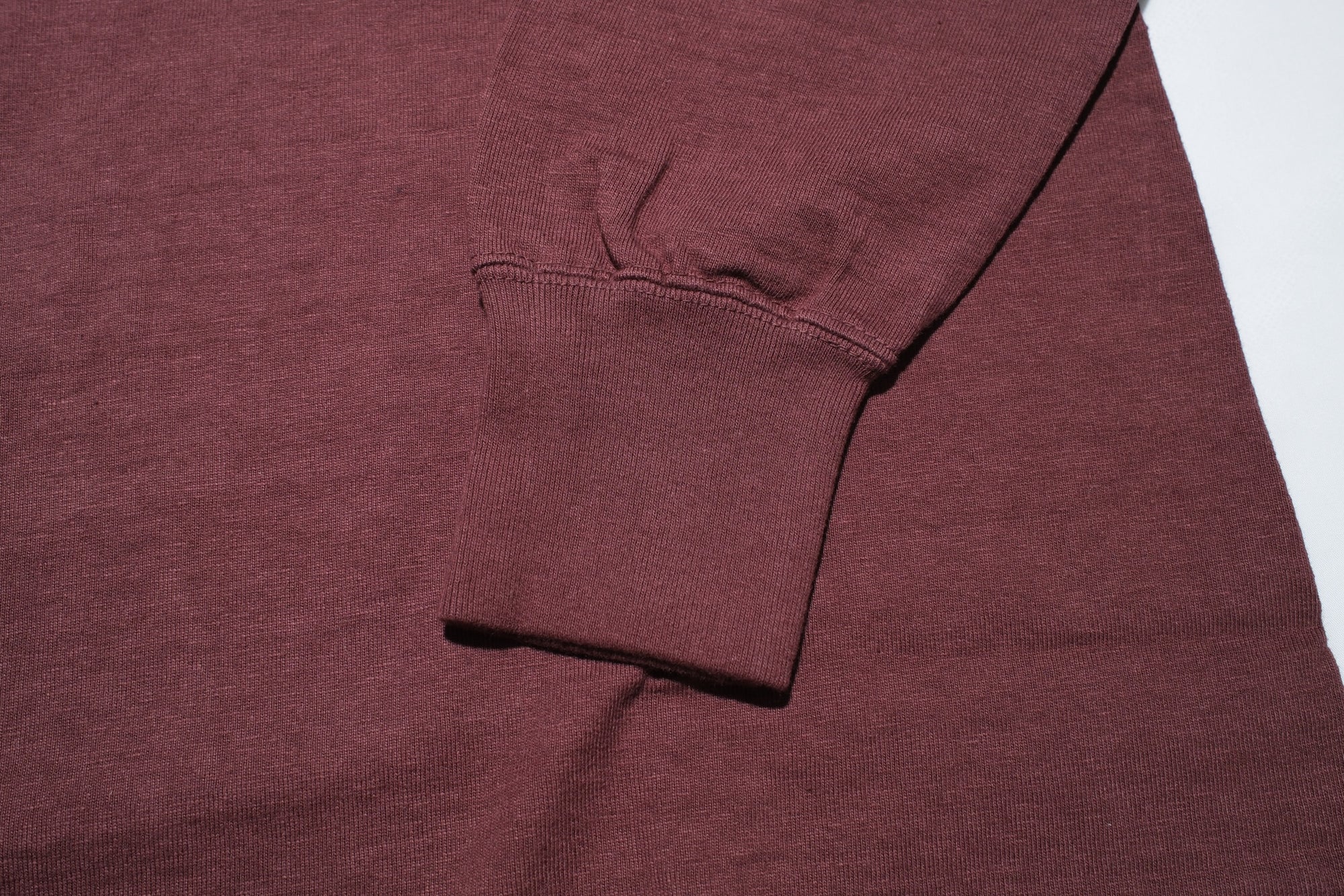 Dubble Works 7.7oz "Fallen Cotton" Loopwheeled Signature L/S Tee (Burgundy)