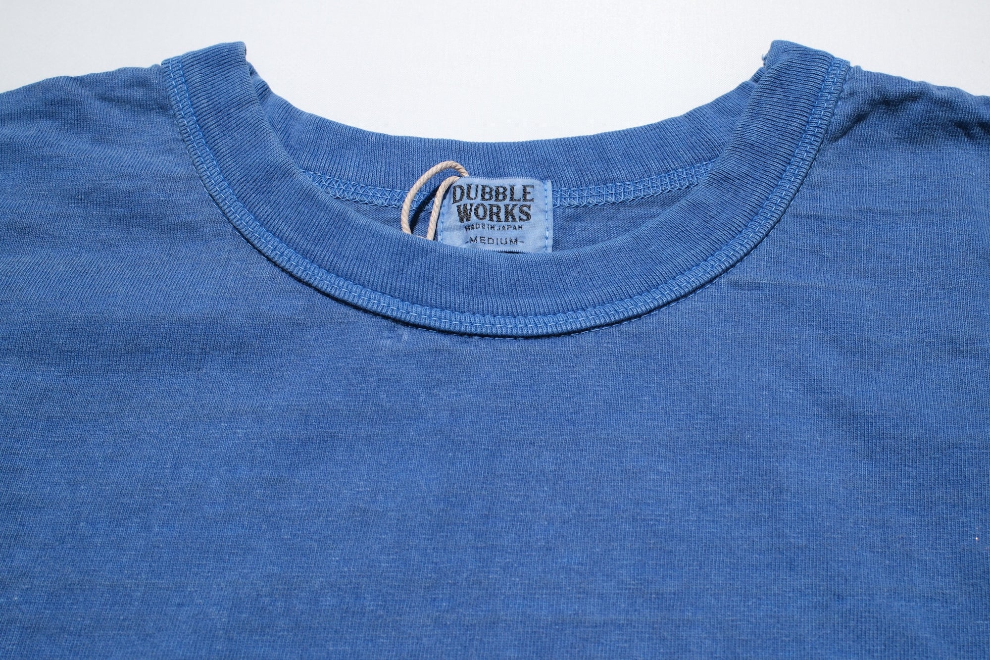 Dubble Works 7.7oz "Fallen Cotton" Loopwheeled Pigment-Dyed L/S Tee (Light Indigo)