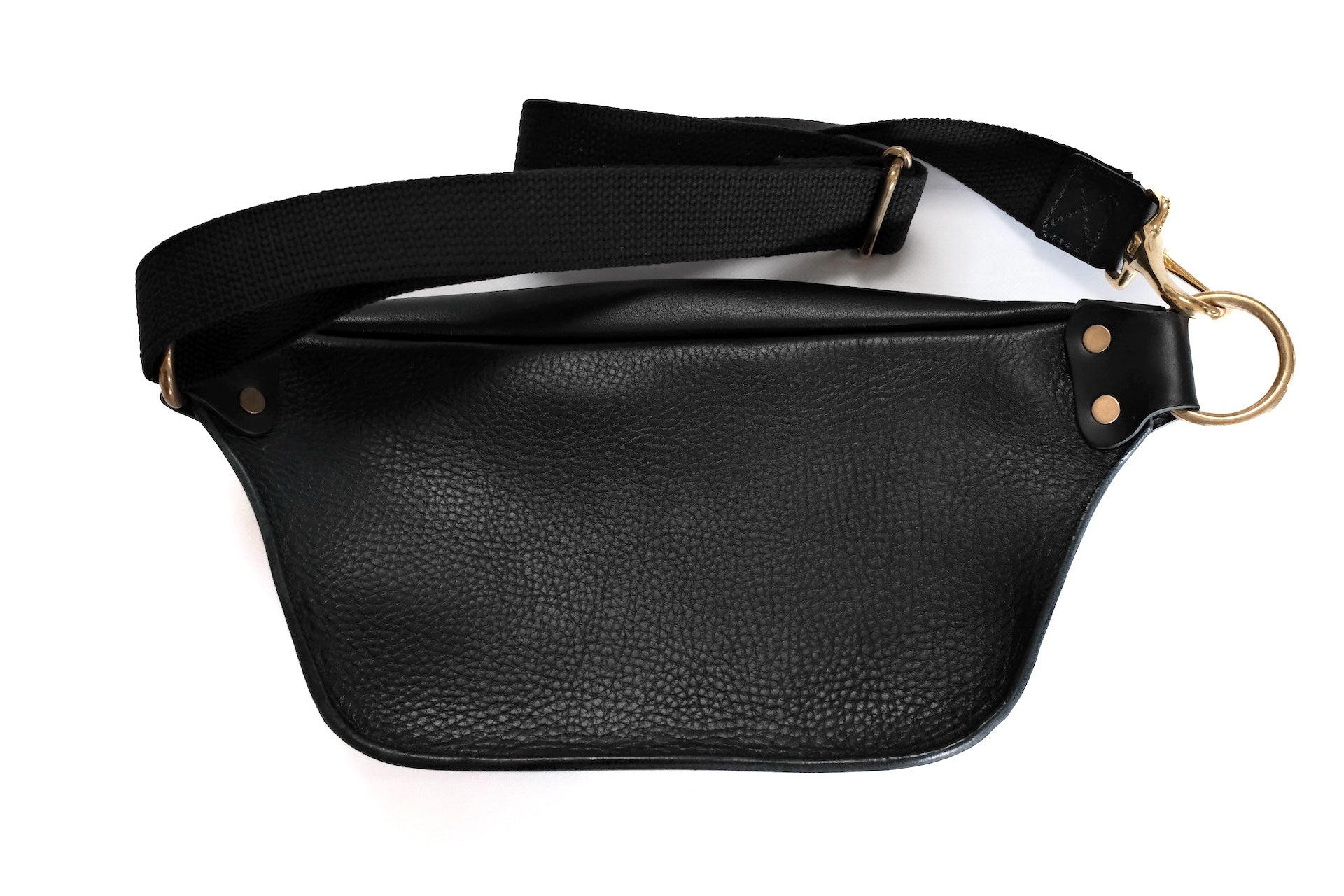 Cramp by Ikenohata Ginkawaten Dual Leather Pocket Bag (Black X Black)