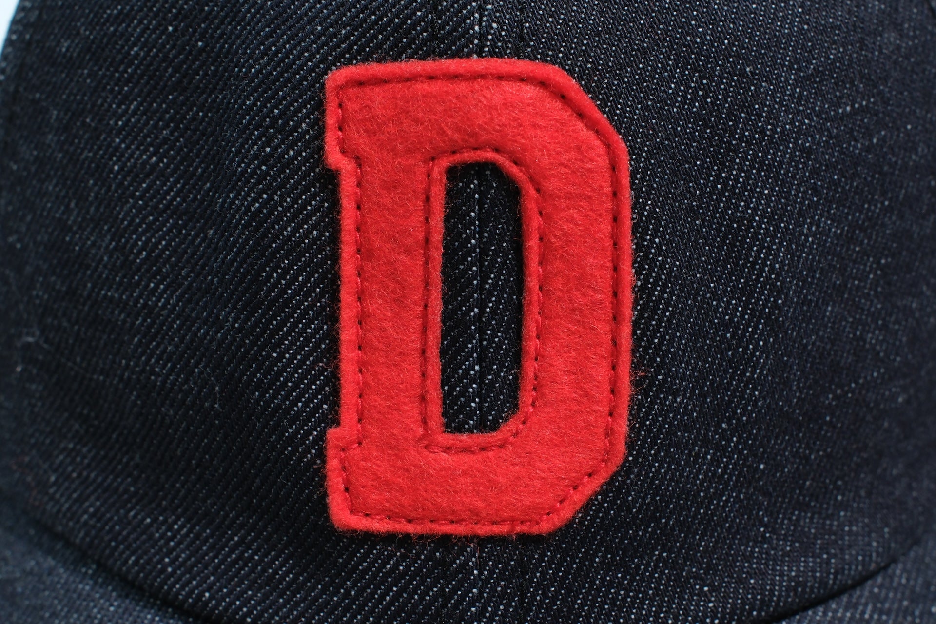 Denime X Warehouse 14oz "D Applique" Denim Baseball Cap (Indigo)