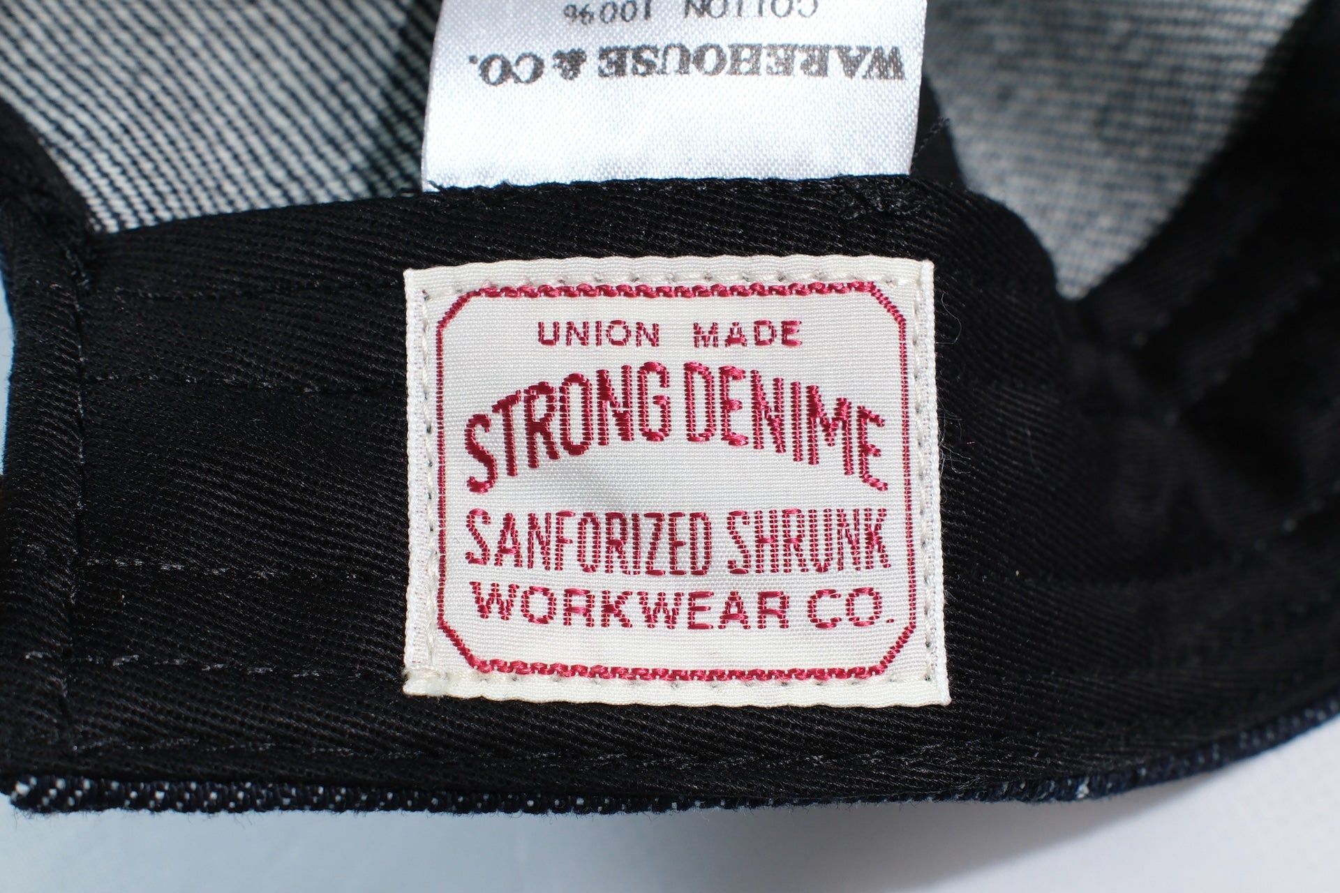 Denime X Warehouse 14oz "D Applique" Denim Baseball Cap (Indigo)