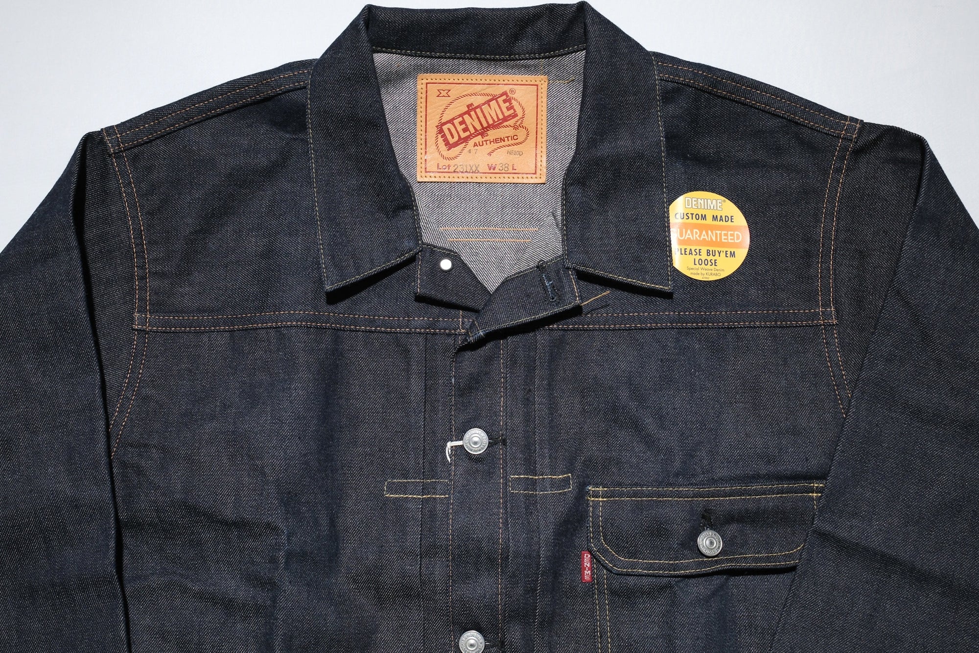Denime X Warehouse Co. LOT. 231XX-47 14.5oz Indigo Dyed Type 1 Denim Jacket