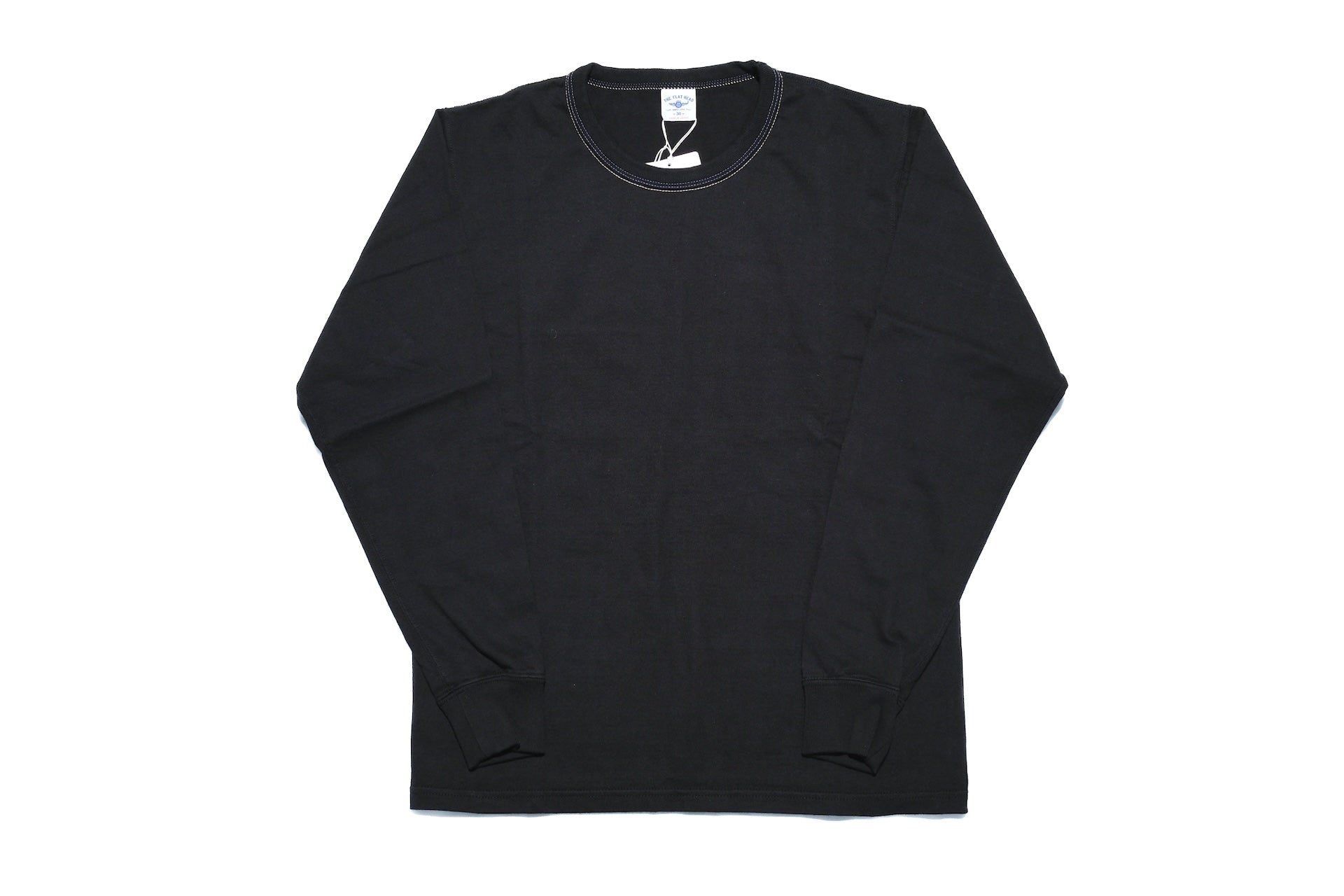 The Flat Head '26 Version 9oz Loopwheel L/S Plain Tee (Black)
