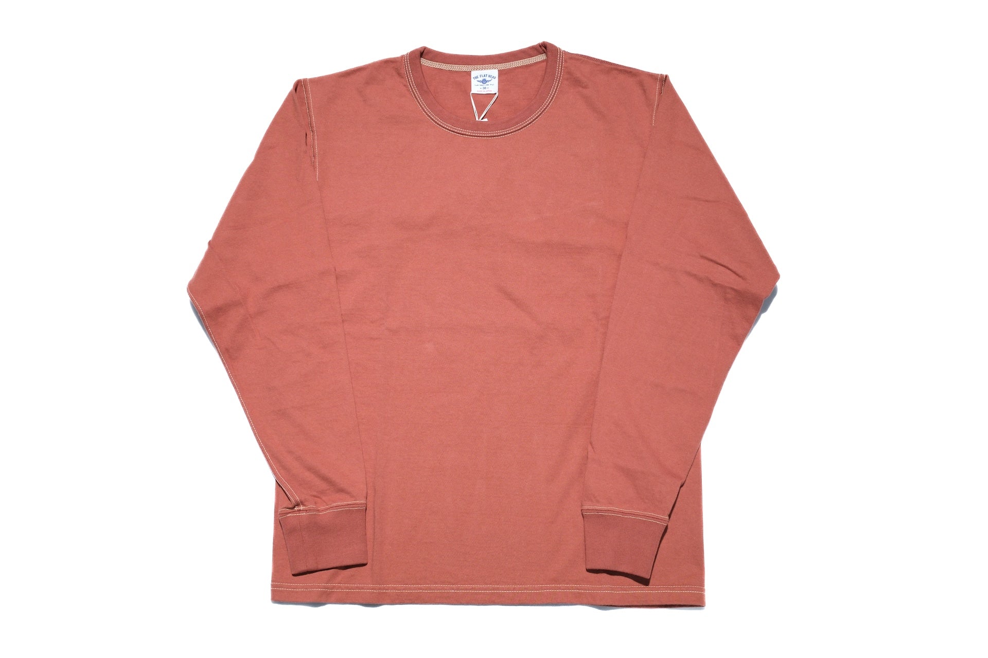 The Flat Head '26 Version 9oz Loopwheel L/S Plain Tee (Brick)