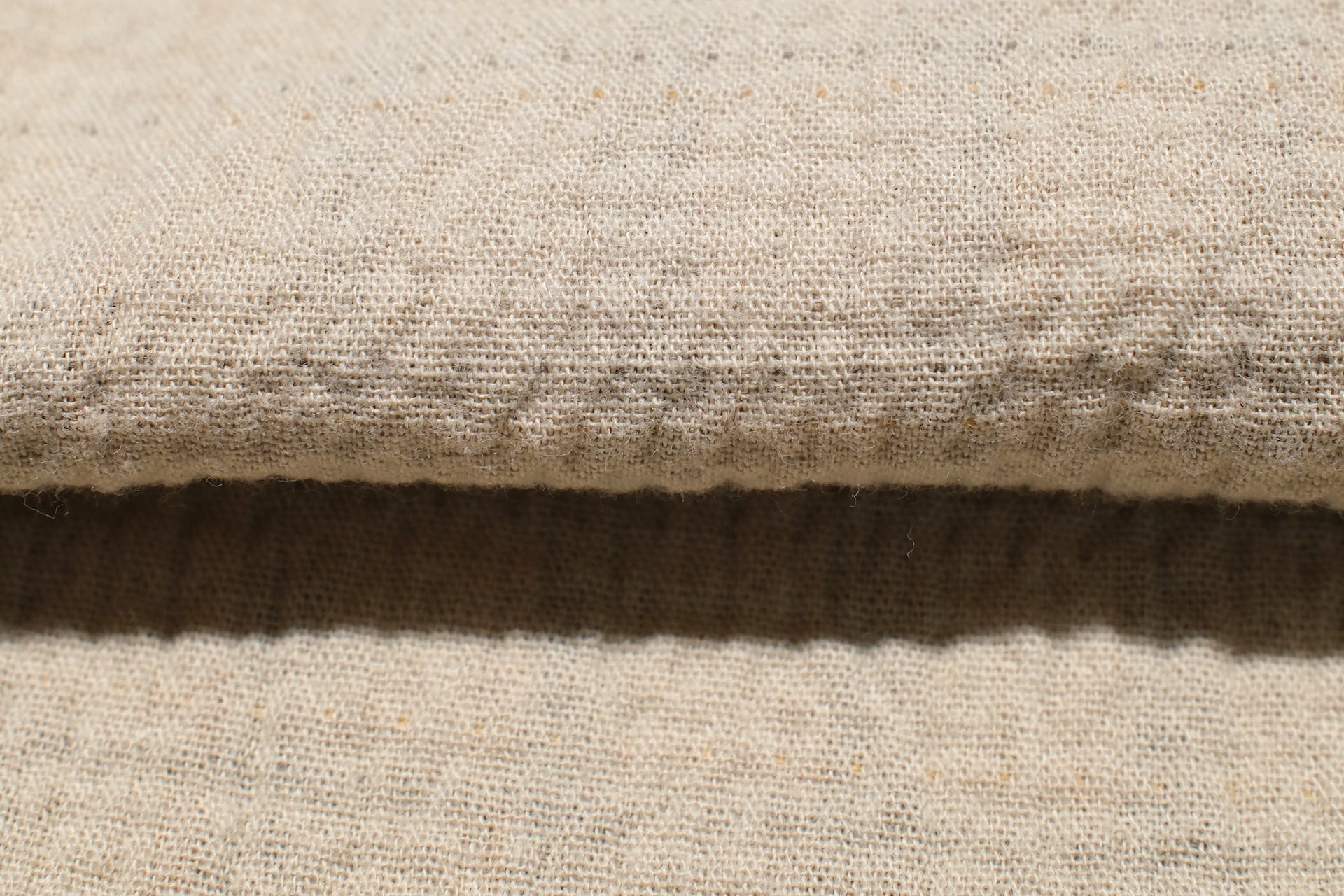 Maru Sankaku Peke by SDA Open Collar Textured Check Workshirt (Sand Beige)