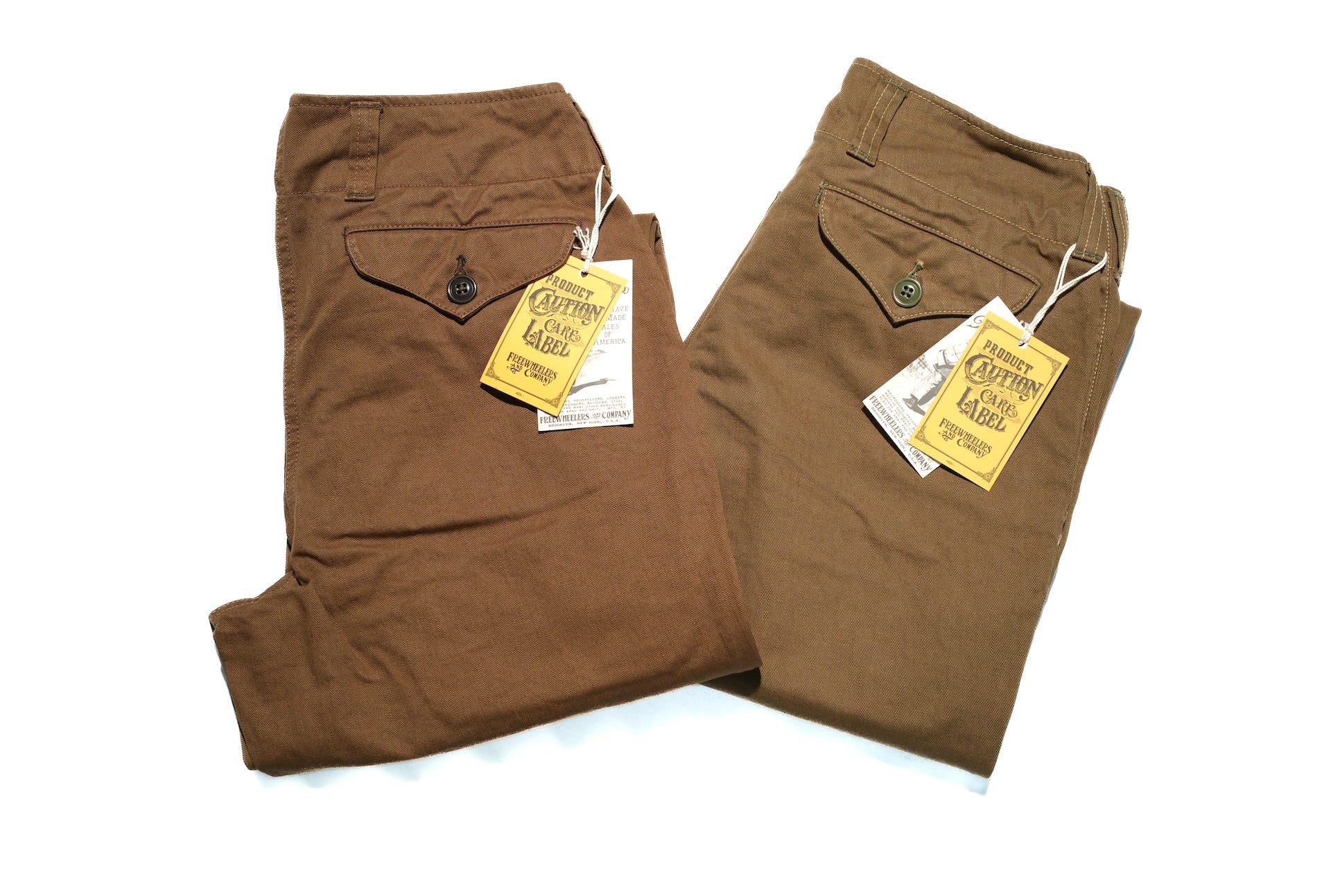 Freewheelers Heavyweight Cotton Drill "Aviators' Trousers" (Red Brown)