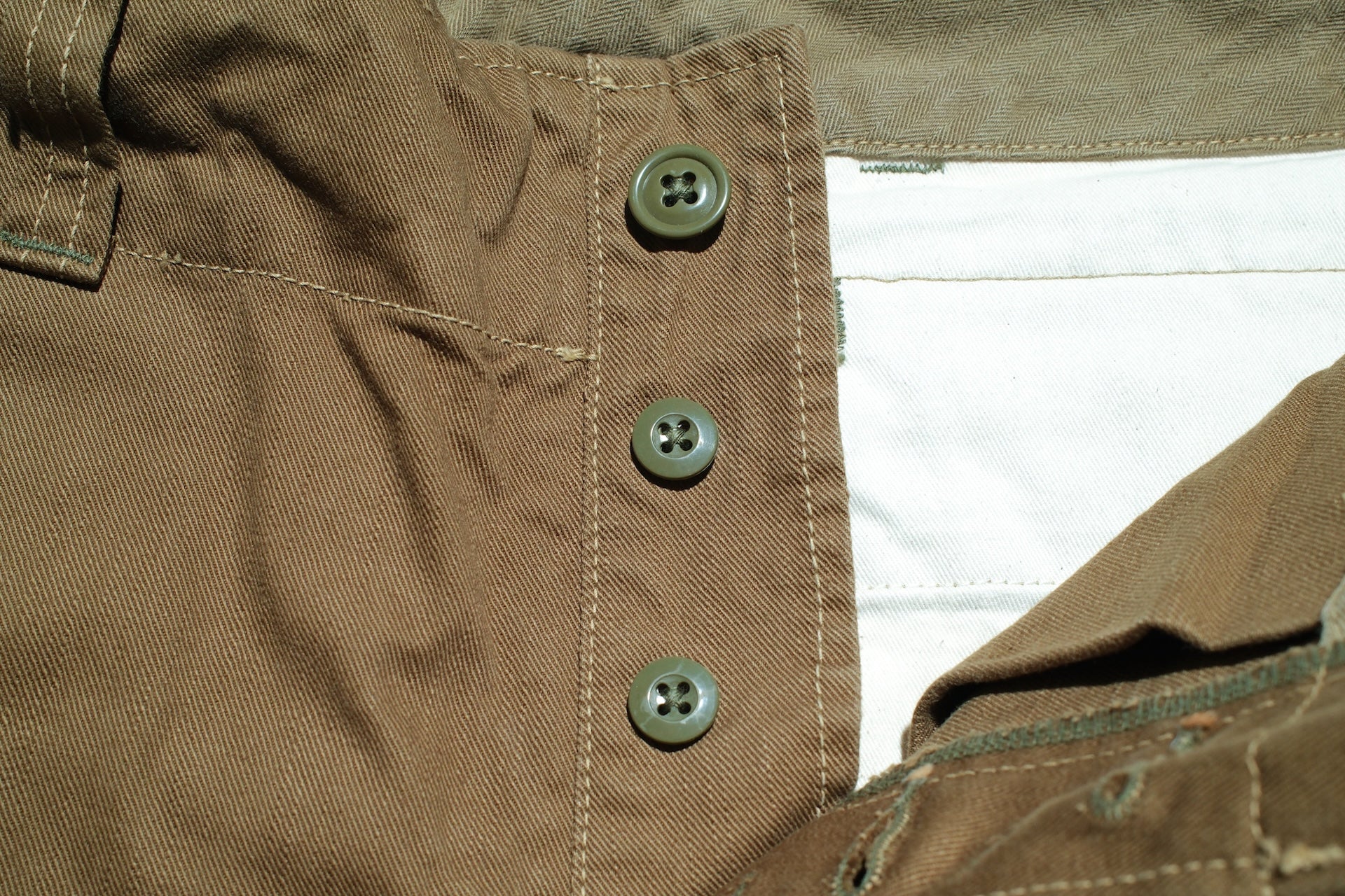 Freewheelers Heavyweight Cotton Drill "Aviators' Trousers" (Dark Khaki)