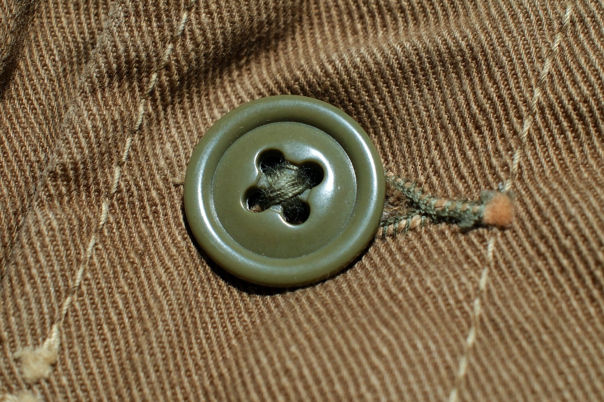 Freewheelers Heavyweight Cotton Drill "Aviators' Trousers" (Dark Khaki)