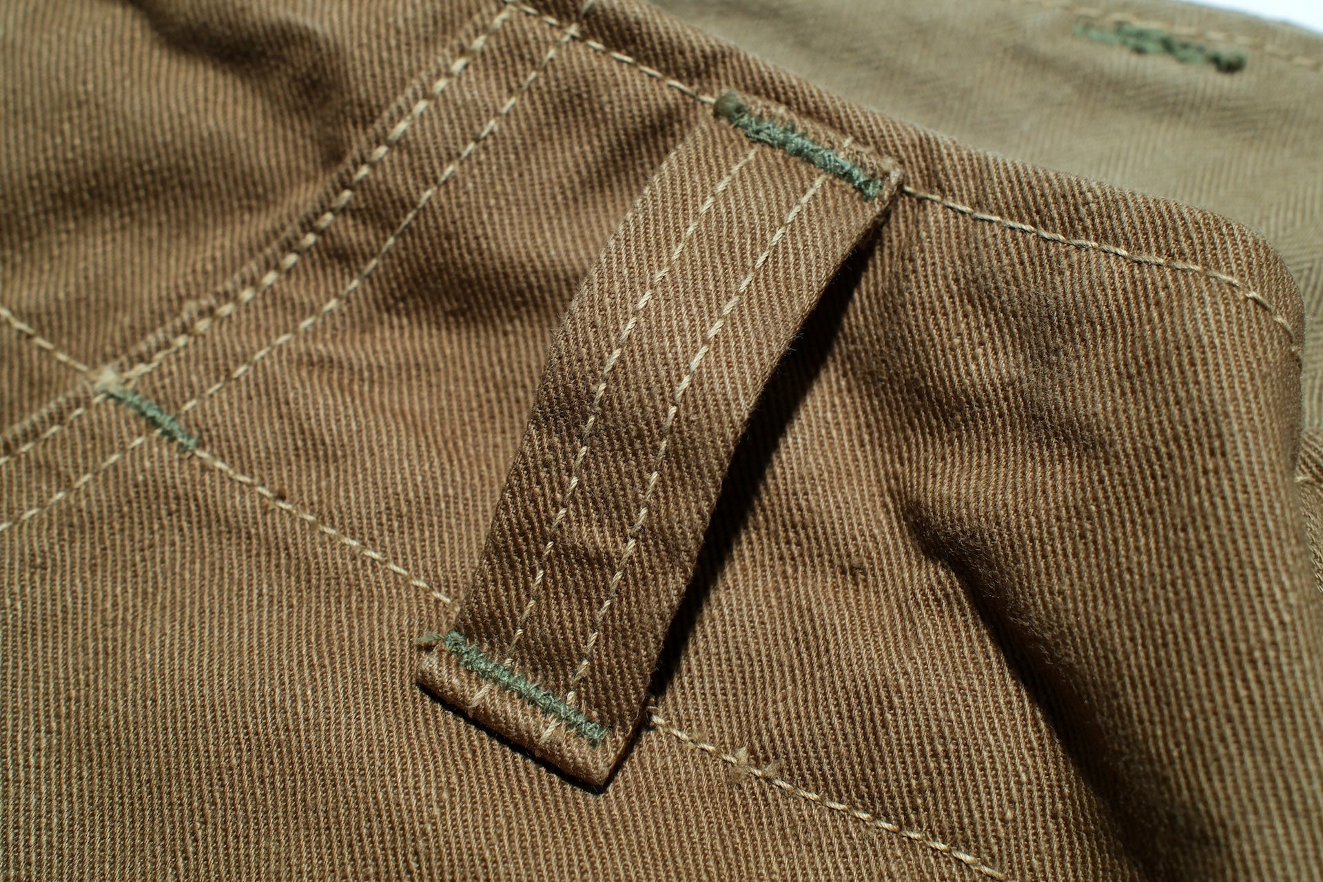 Freewheelers Heavyweight Cotton Drill "Aviators' Trousers" (Dark Khaki)