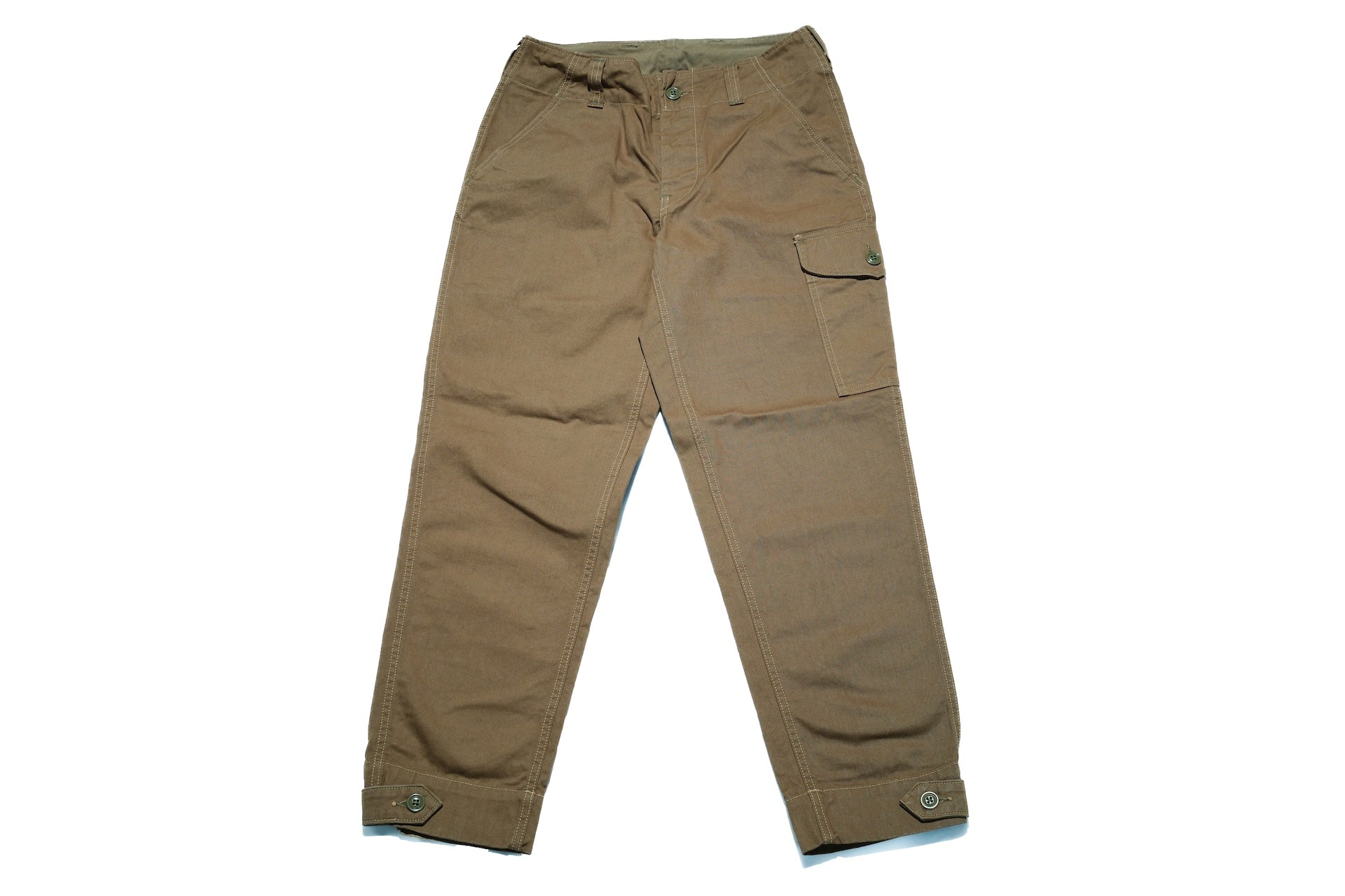 Freewheelers Heavyweight Cotton Drill "Aviators' Trousers" (Dark Khaki)