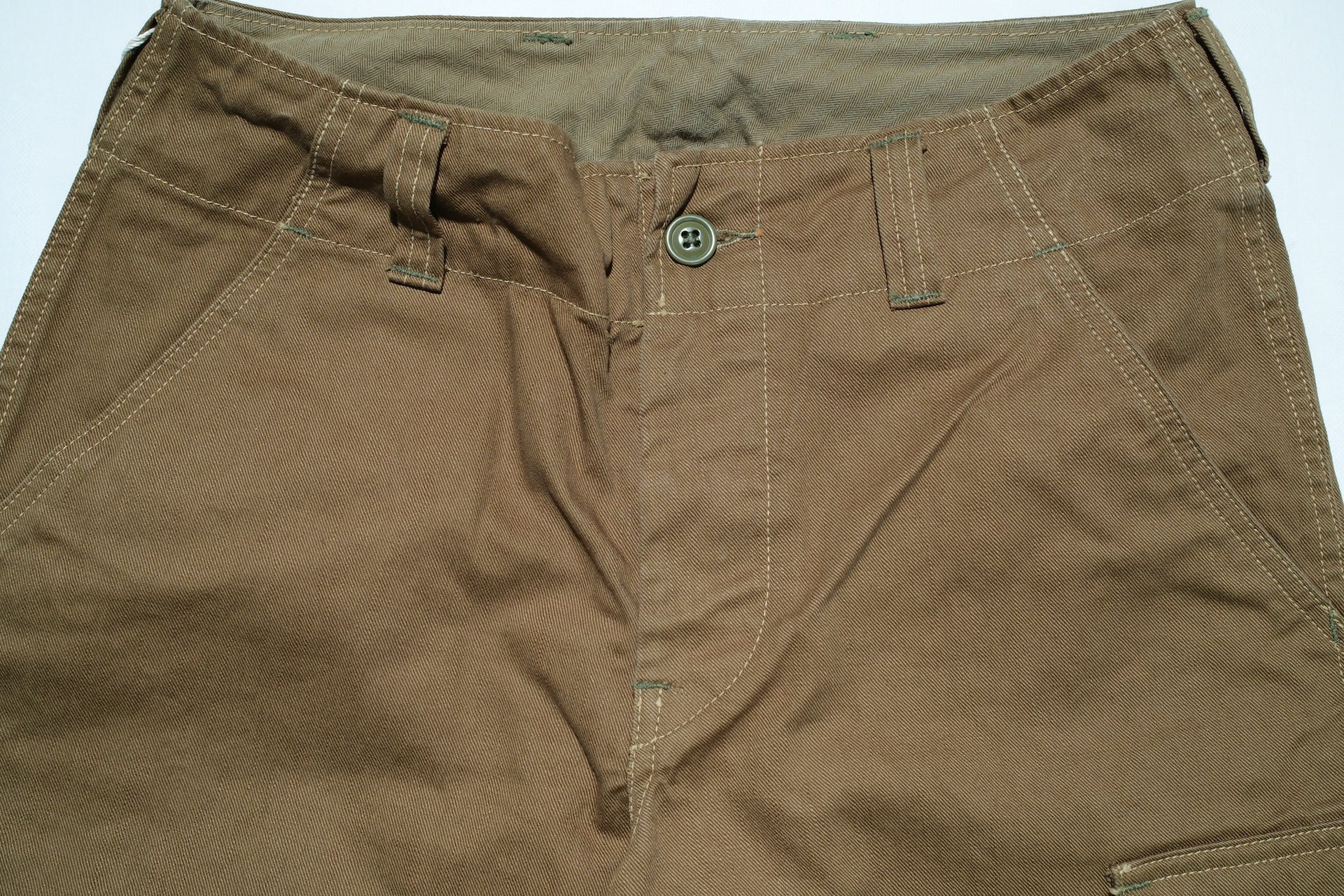 Freewheelers Heavyweight Cotton Drill "Aviators' Trousers" (Dark Khaki)